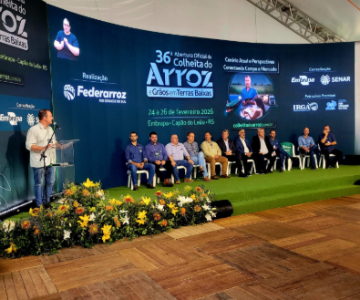 Presidente do IRGA analisa cenário da safra e reforça protagonismo do RS na 36ª Abertura da Colheita do Arroz