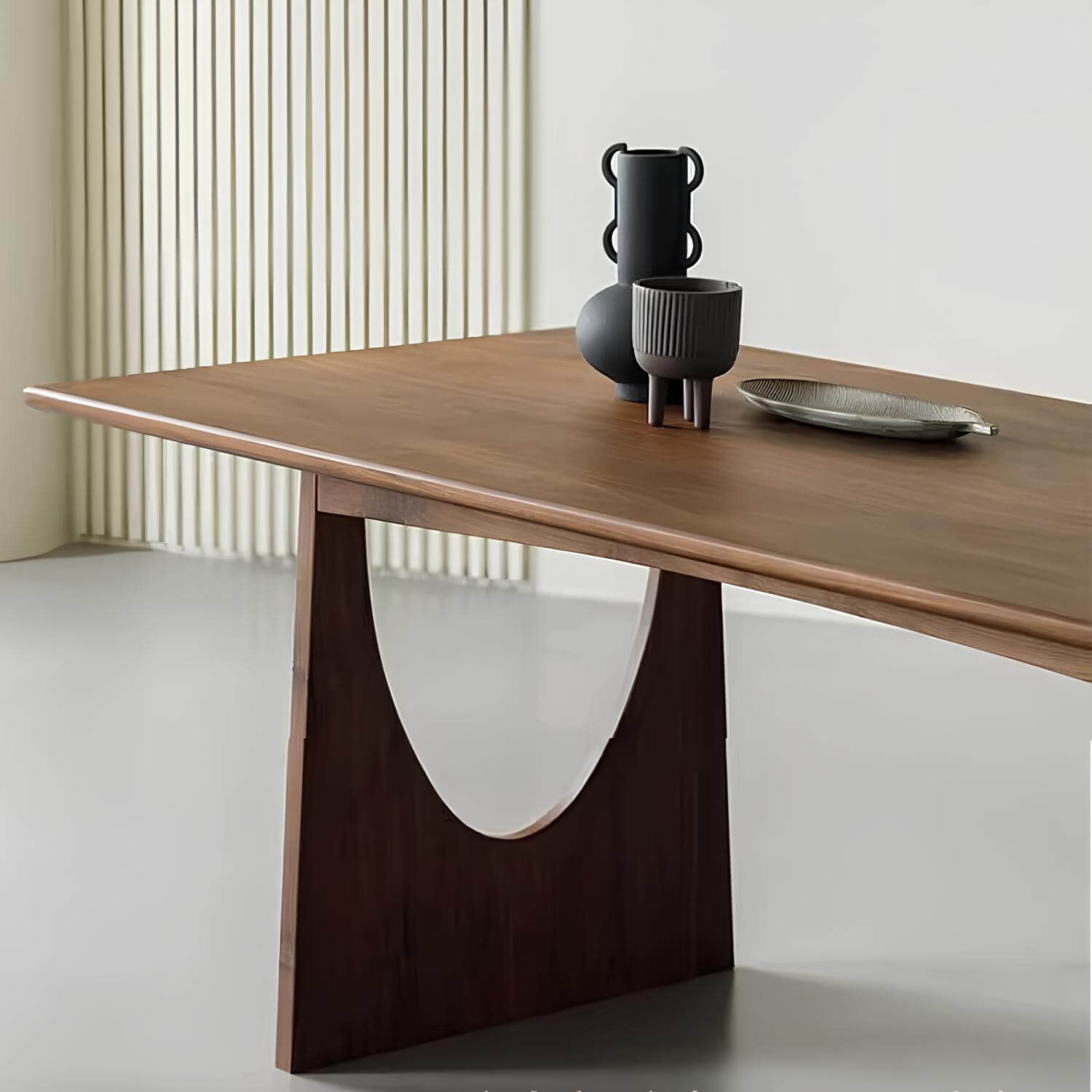 Rectangle Walnut Dining Table Leg