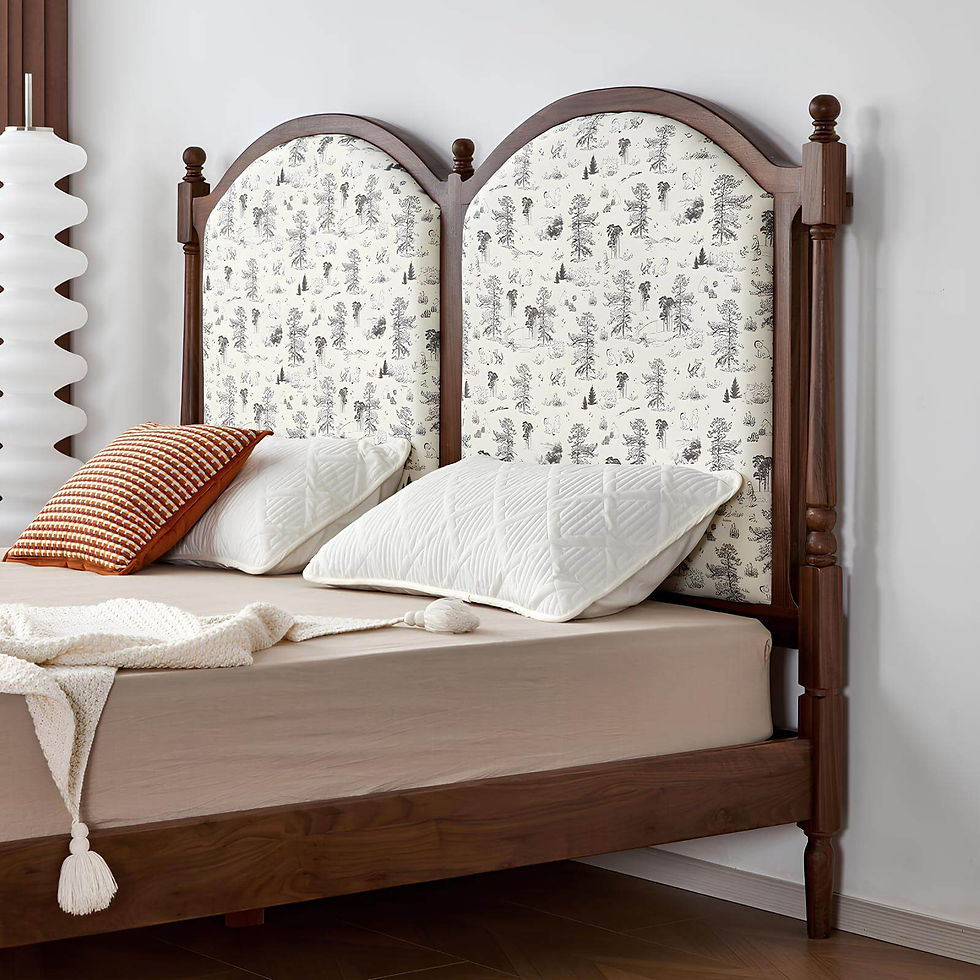 Thumbnail: Black Walnut Bed in the Bedroom Headboard