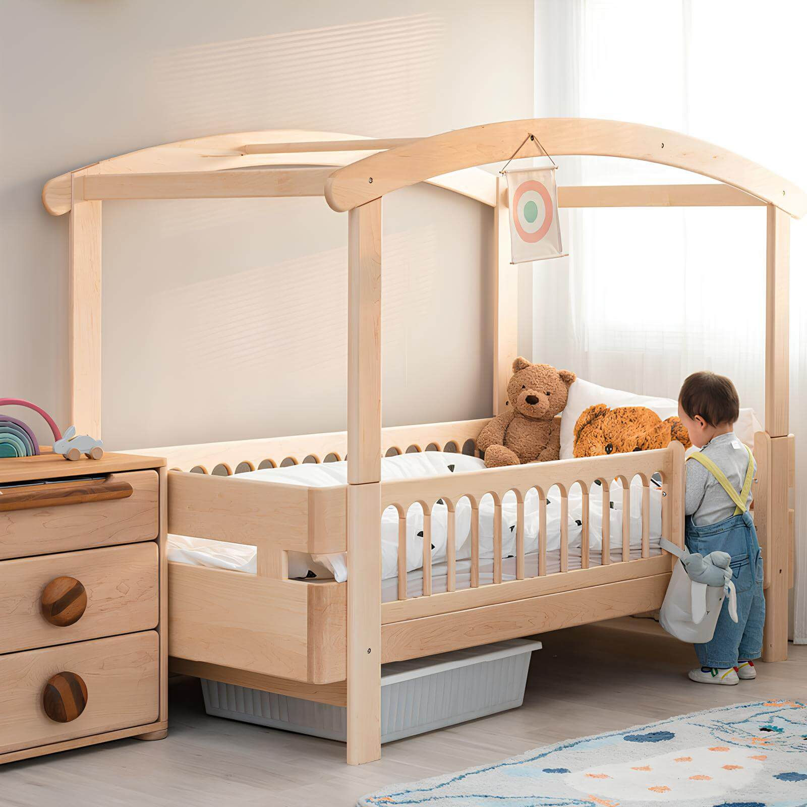 Maple Children's Bed in the Bedroom Lower Bed