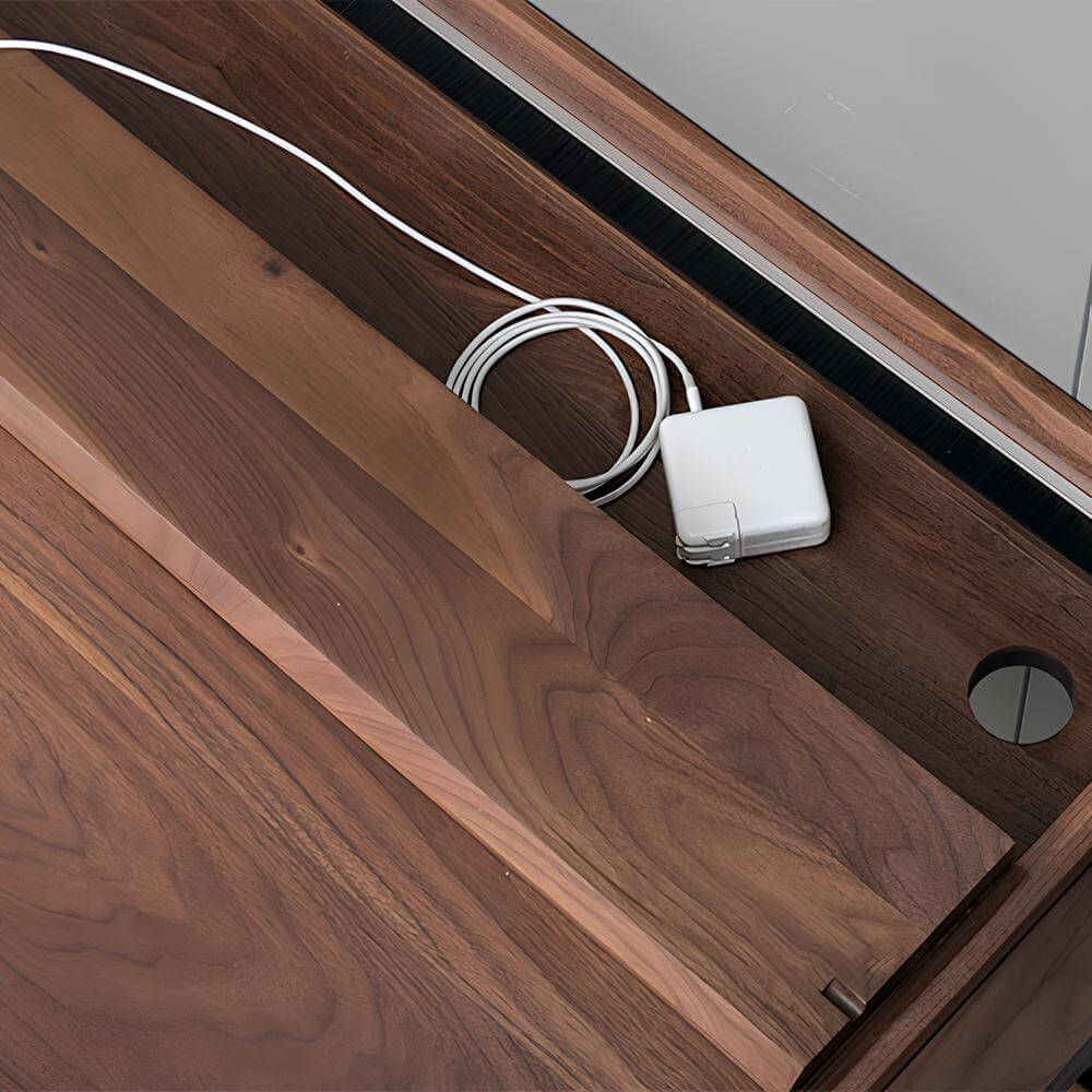 Walnut Desk with Drawers | Wood Furniture