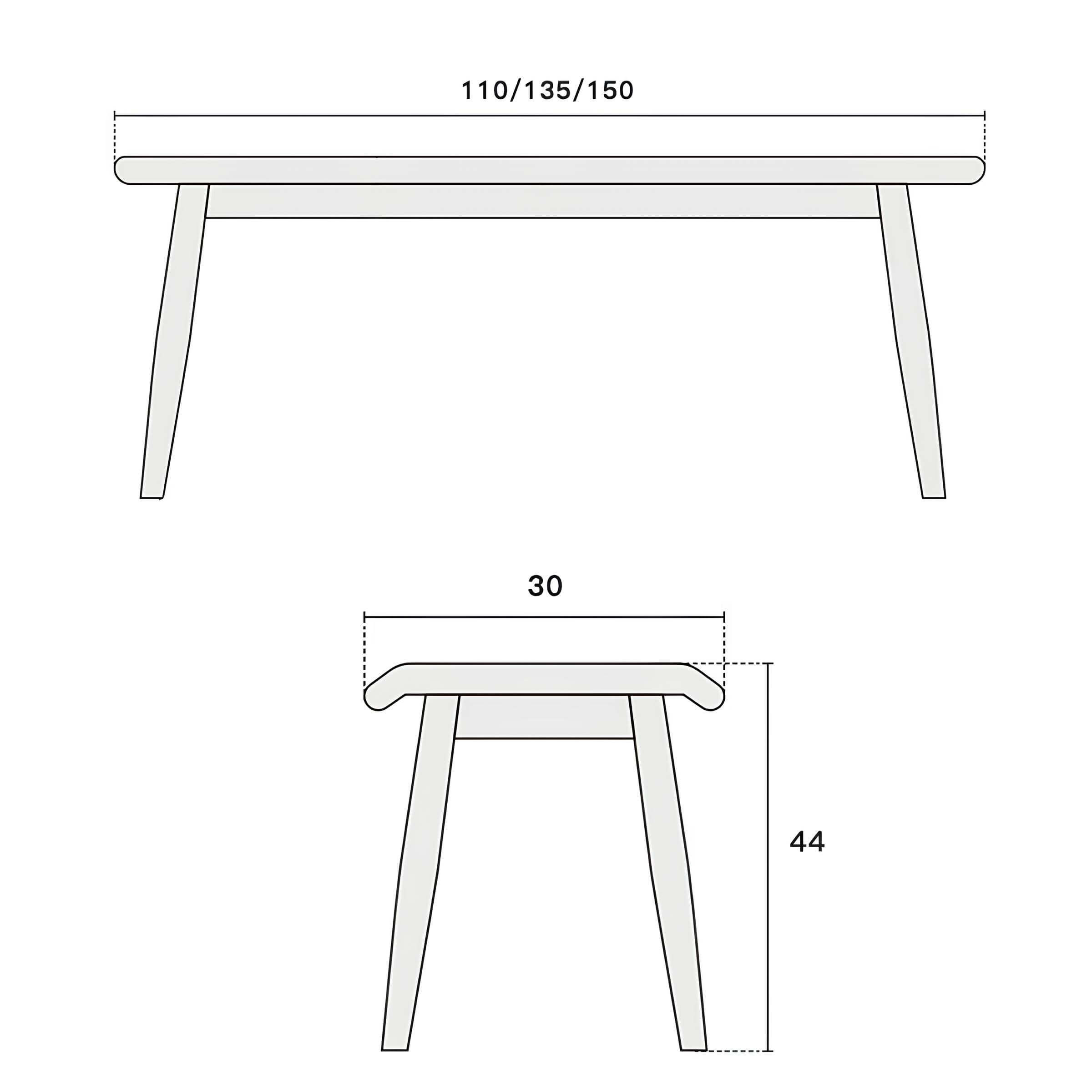 Rectangle Black Walnut Dining Table | Wood Furniture