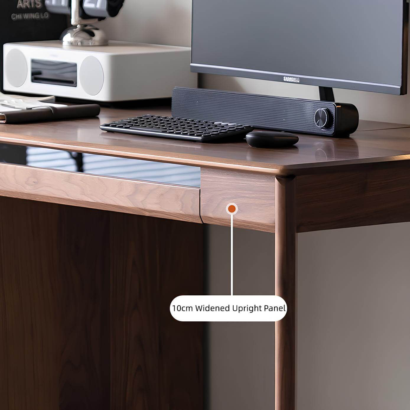 Black Walnut Desk with Drawers | Wood Furniture