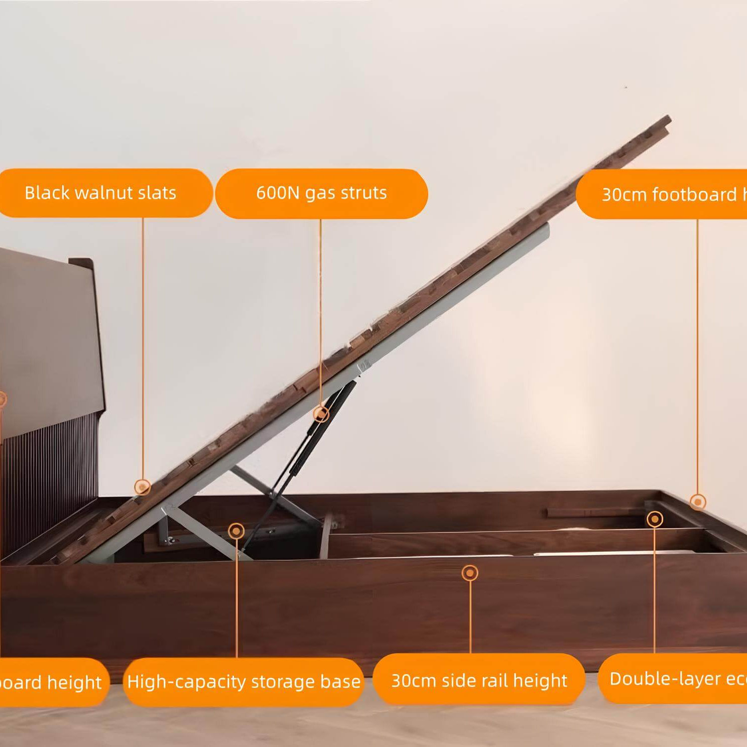 Black Walnut Bed | Wood Furniture