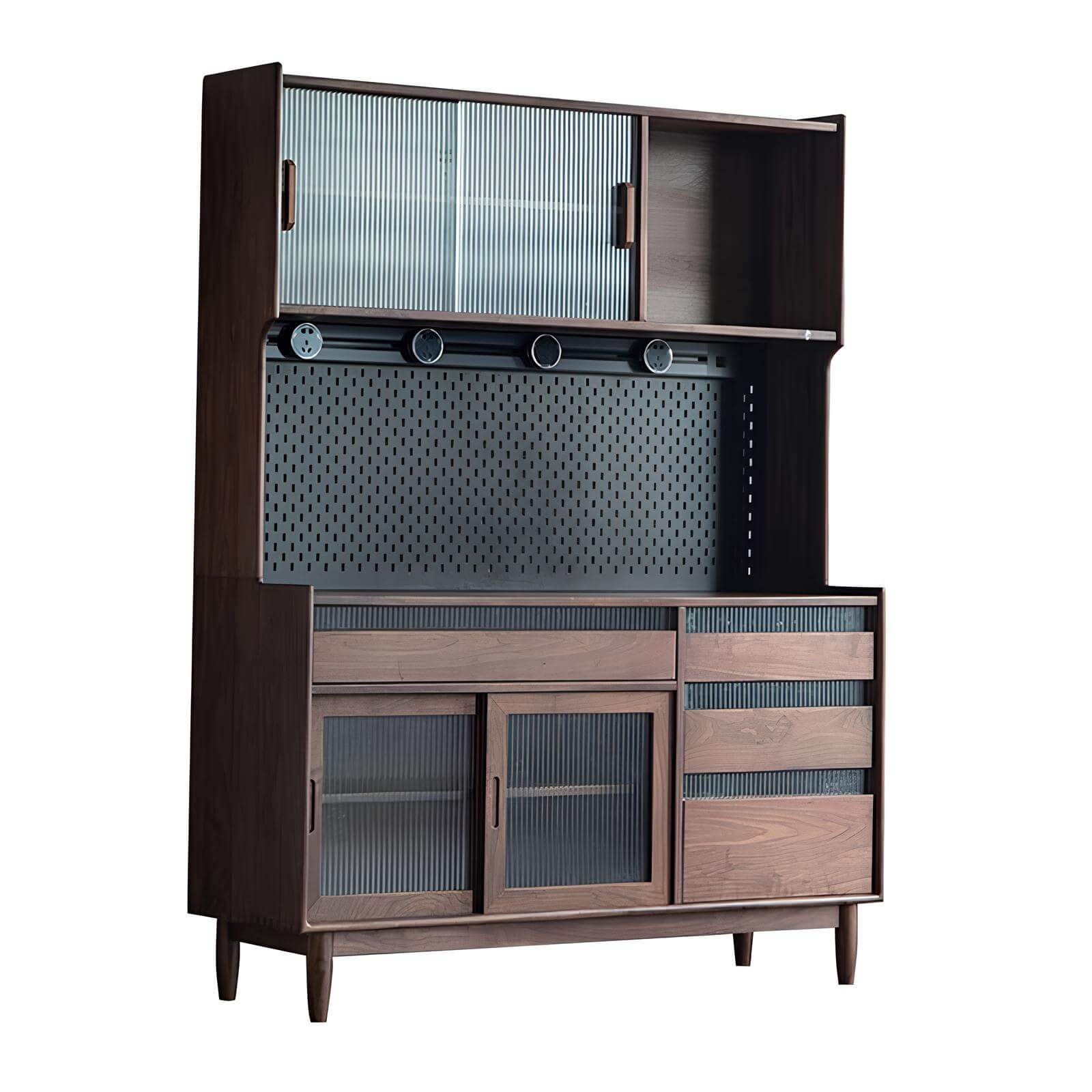 Wood Cabinet for Kitchen in White Background