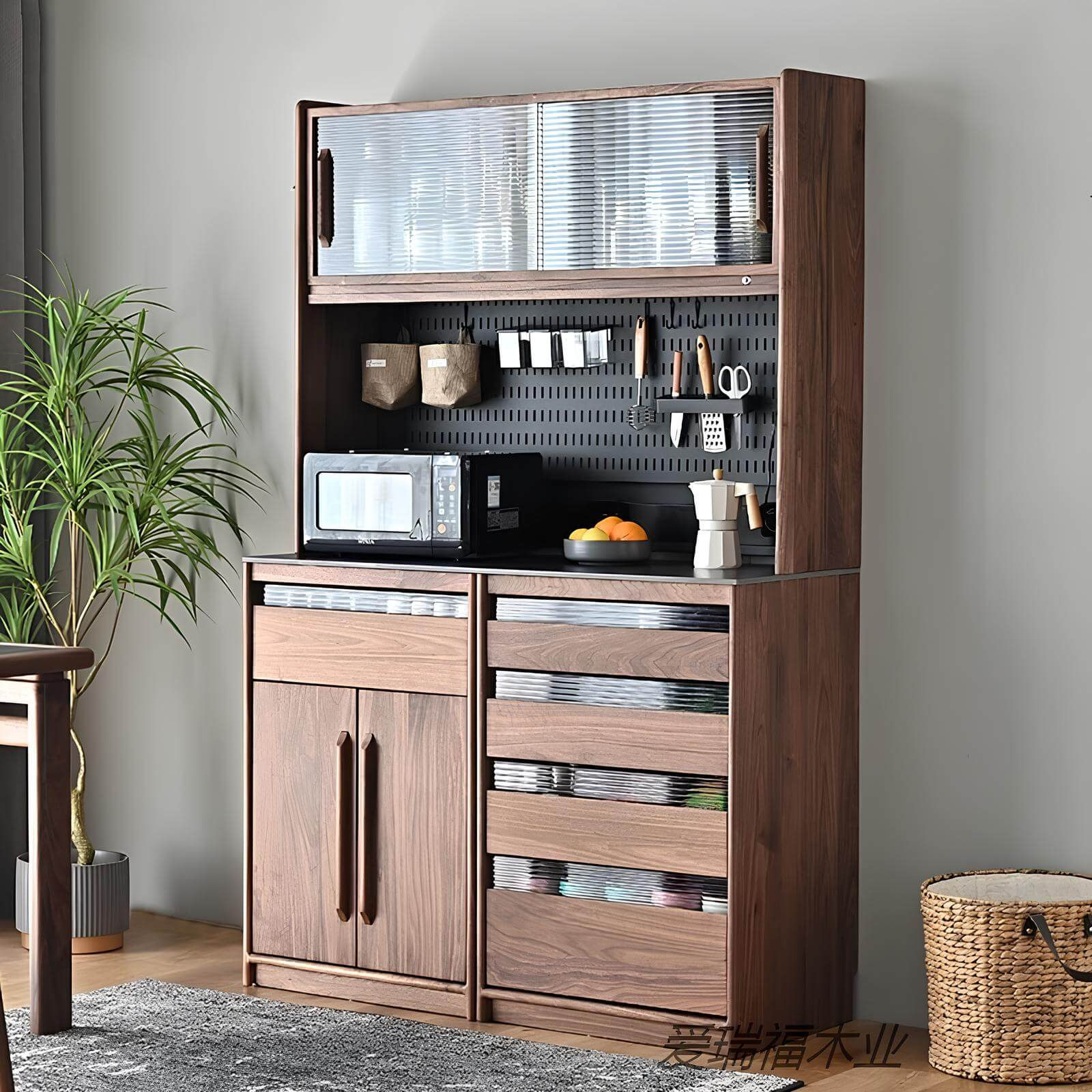Wood Kitchen Cabinet in the Room