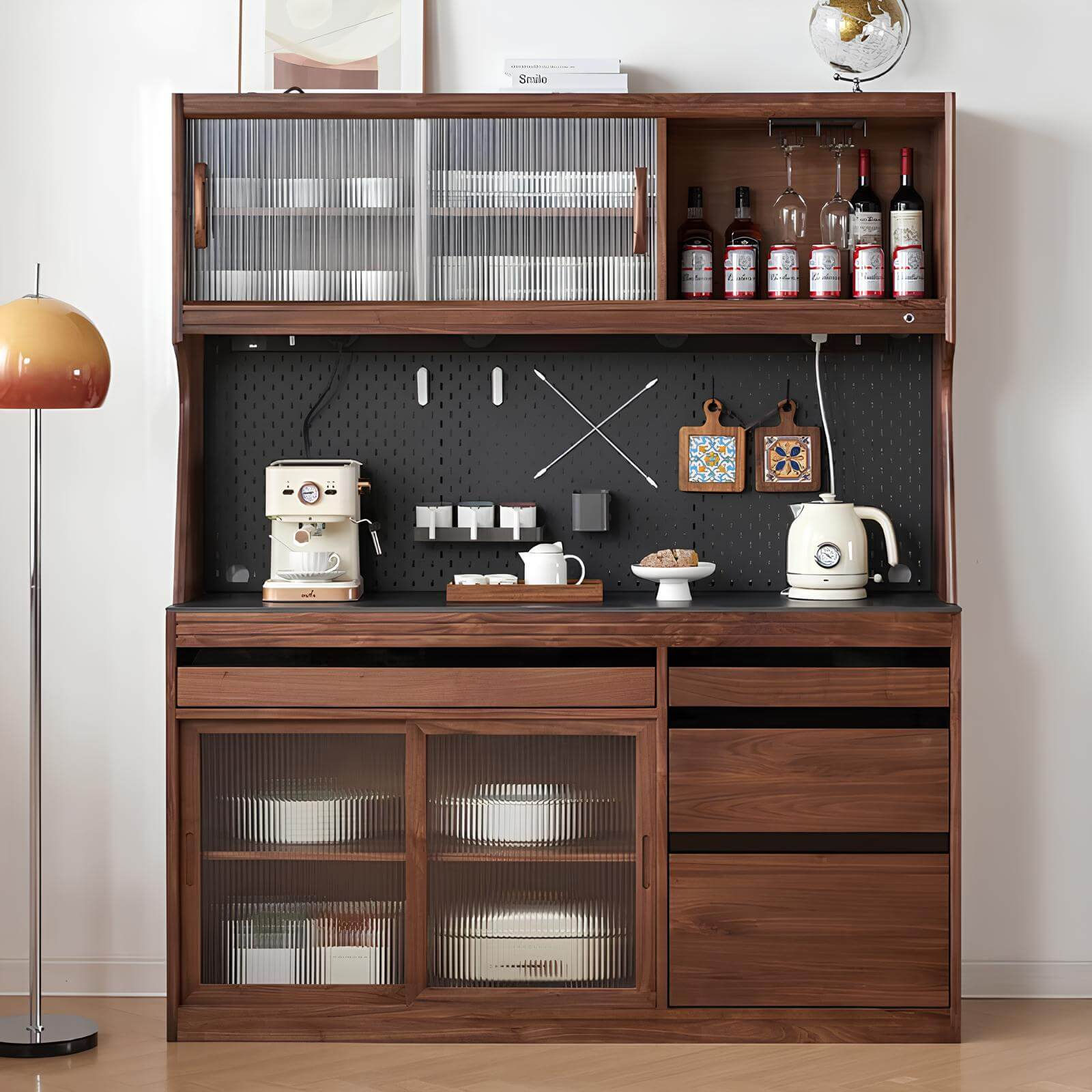 Wood Cabinet for Storage Front View