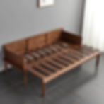 Extendable Walnut Sofa Luohan Bed in the Living Room