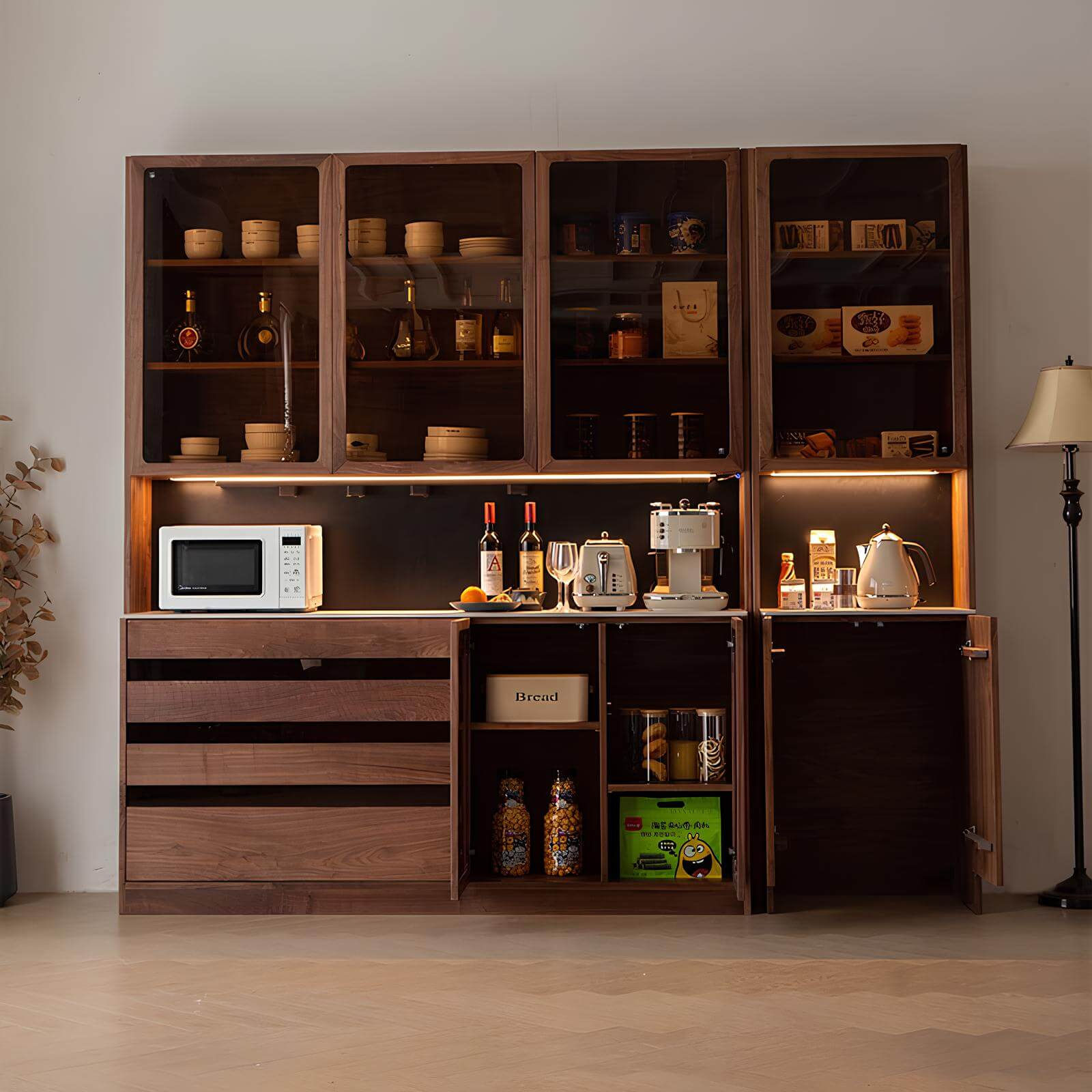 Wood Cabinet for Living Room Front View