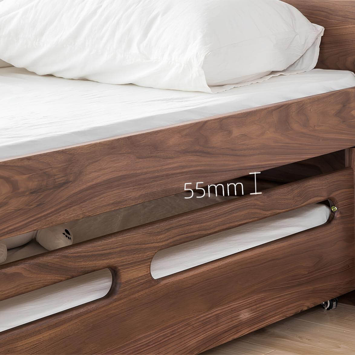 Black Walnut Trundle Bed | Wood Furniture
