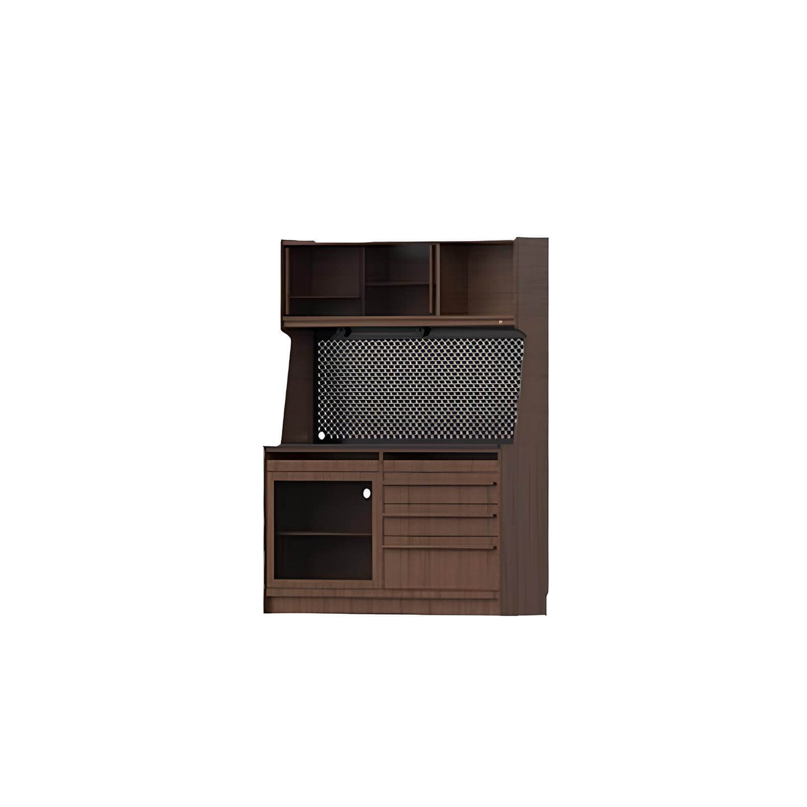 Wood Cabinet for Kitchen in White Background