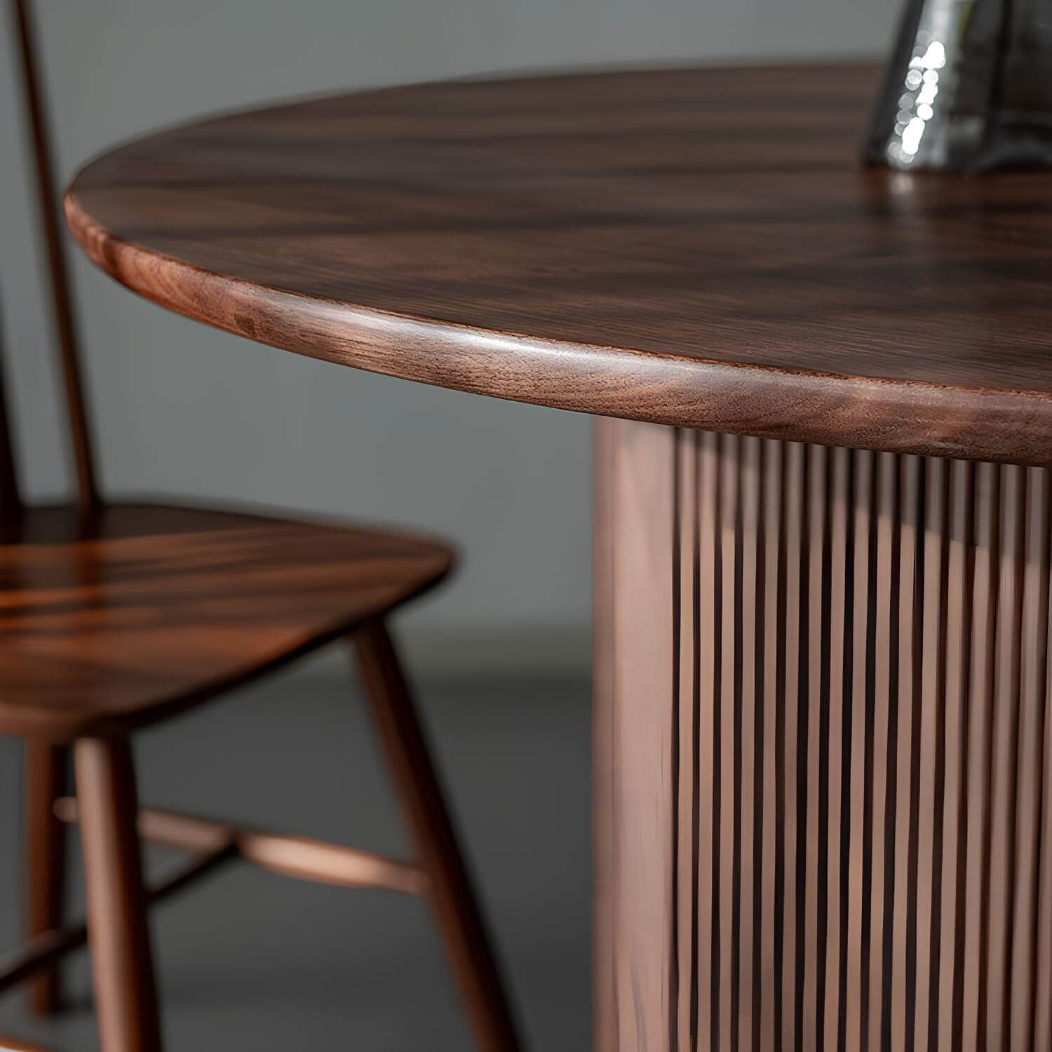 Round Black Walnut Dining Table | Wood Furniture