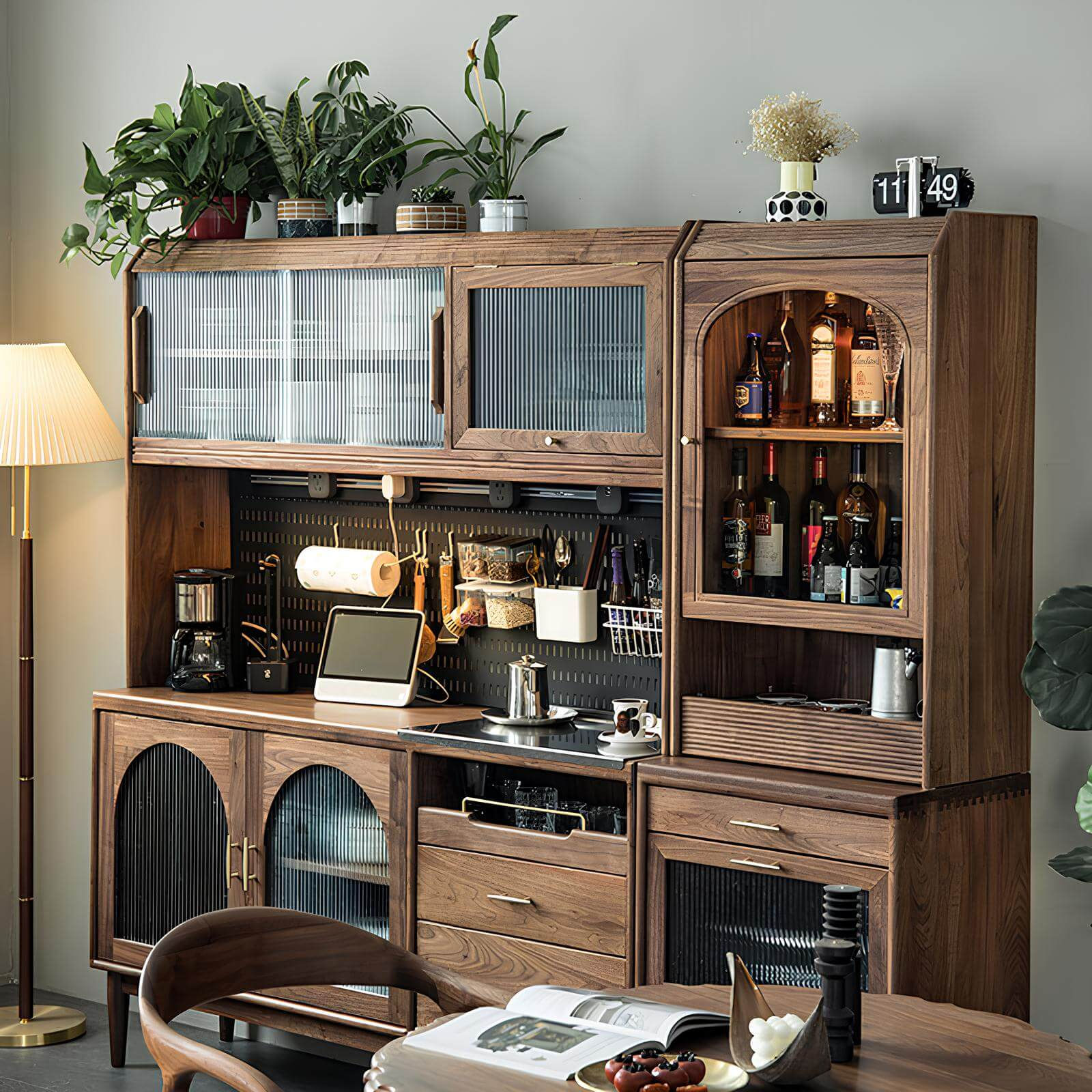 Wood Cabinet for Kitchen in the Dining Room