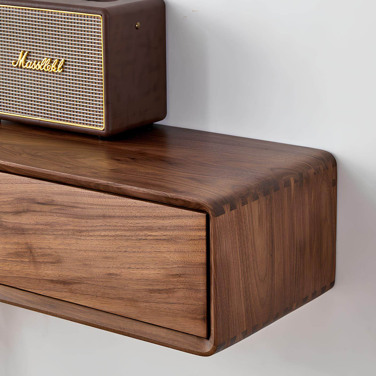 Black Walnut TV Stand in the Living Room