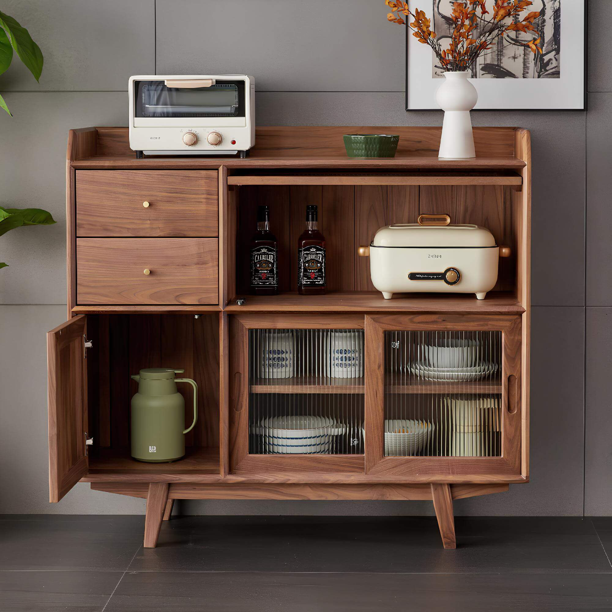 Black Walnut Side Cabinet | Wood Furniture
