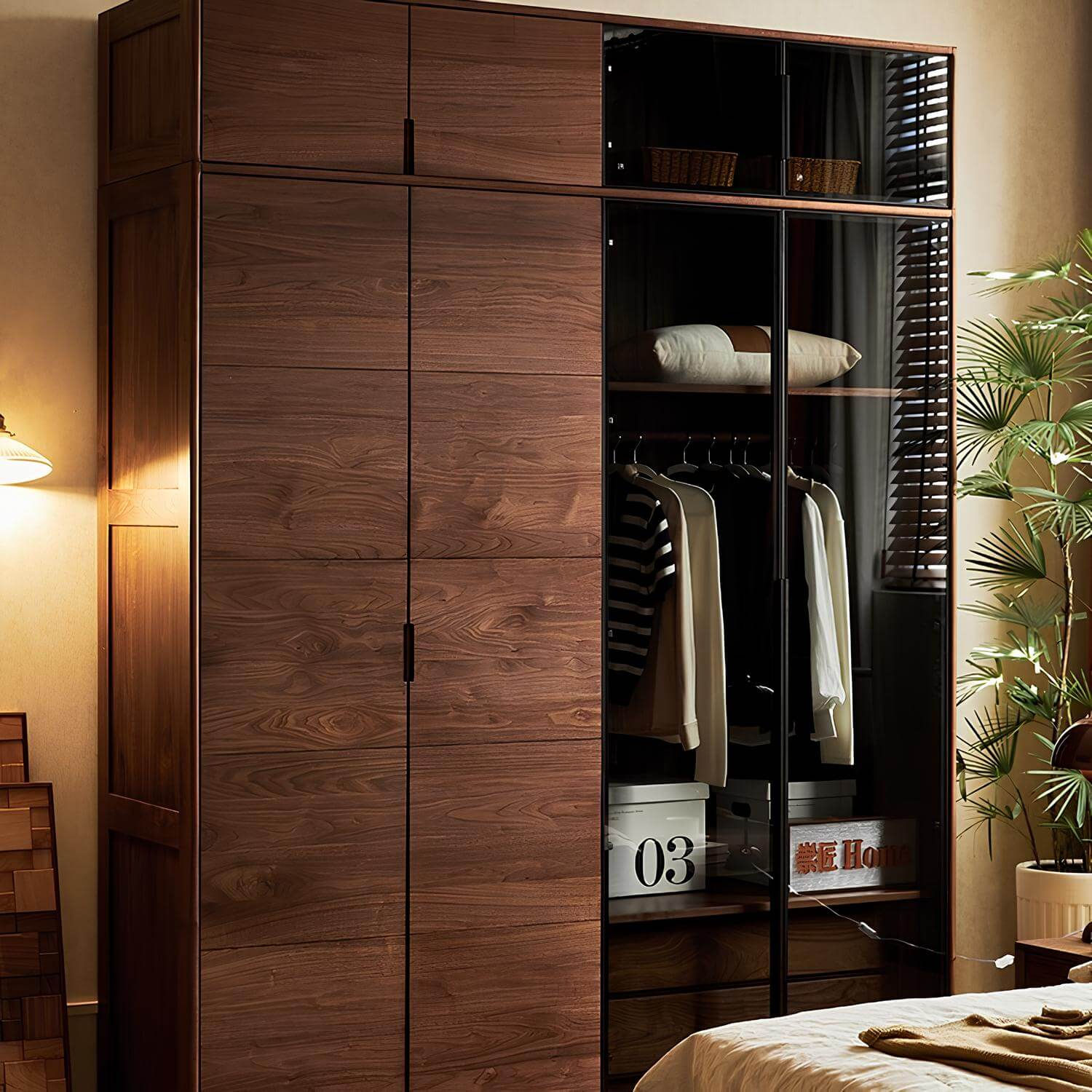 Black Walnut Wardrobe | Wood Furniture