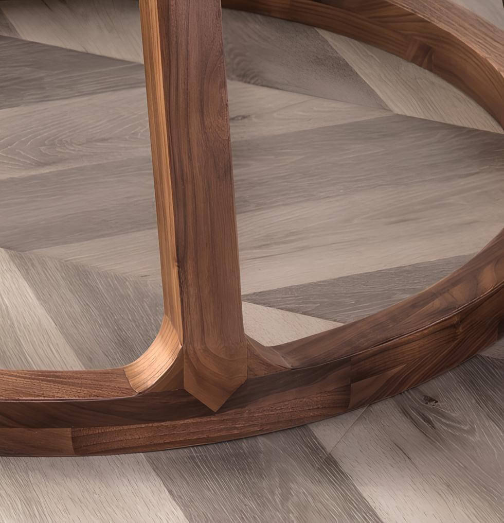 Thumbnail: Round Walnut Dining Table Base