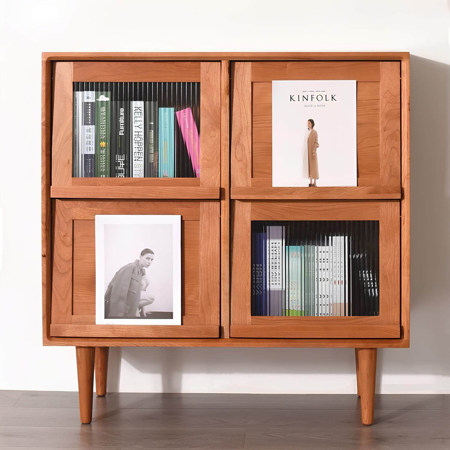 Cherry Wood Short Bookcase | Wood Furniture