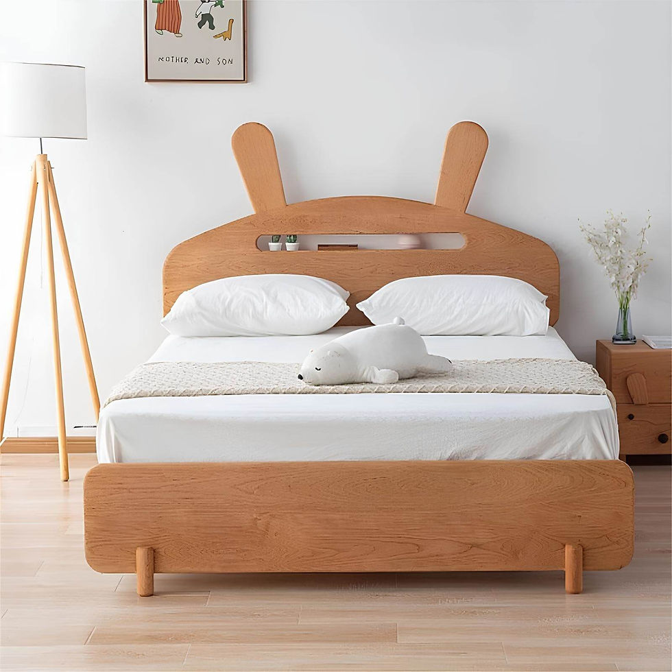 Cherry Wood Bed Front View