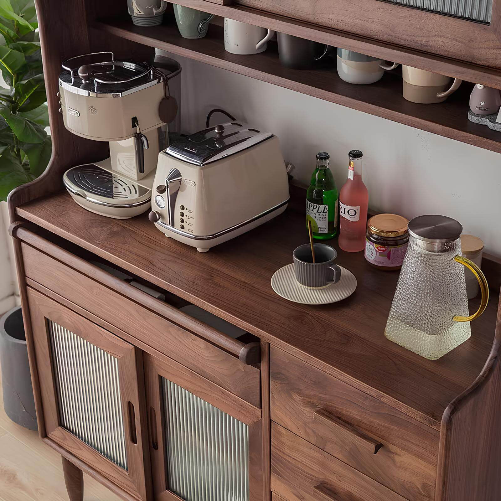 Wood Kitchen Cabinet in the Room Countertop