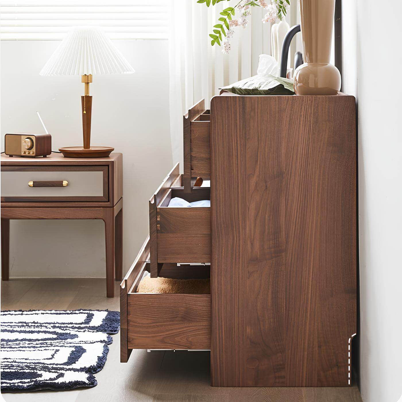 Black Walnut 9-Drawer Chest of Drawers | Wood Furniture