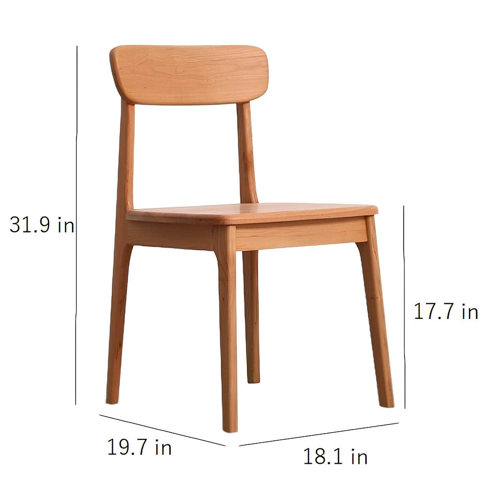 Thumbnail: Cherry Wood Office Chair Dimension