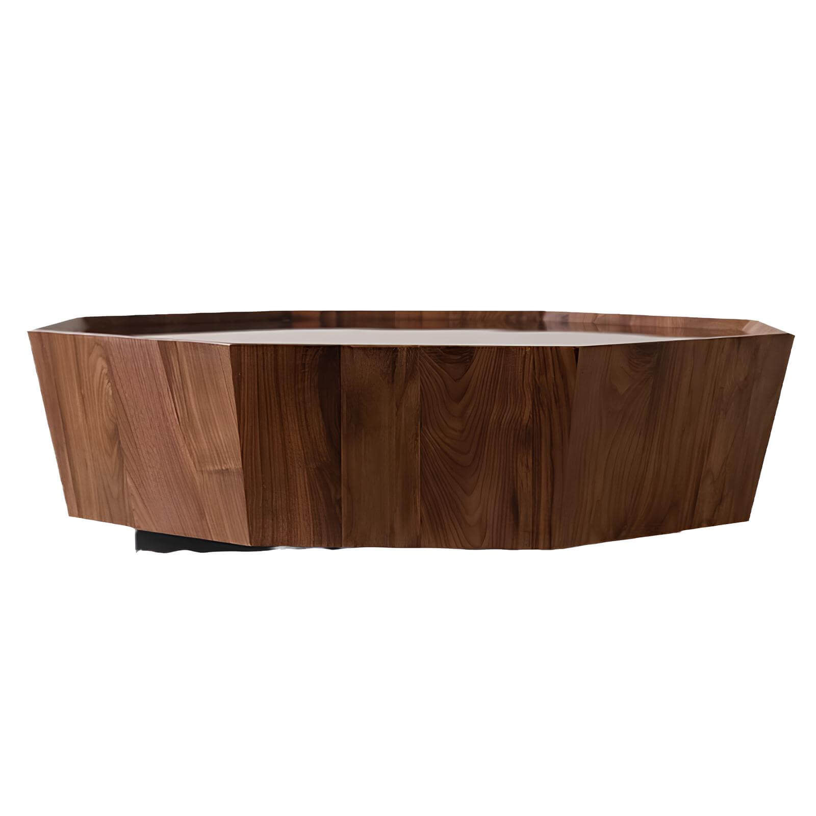 Walnut Coffee Table in White Background