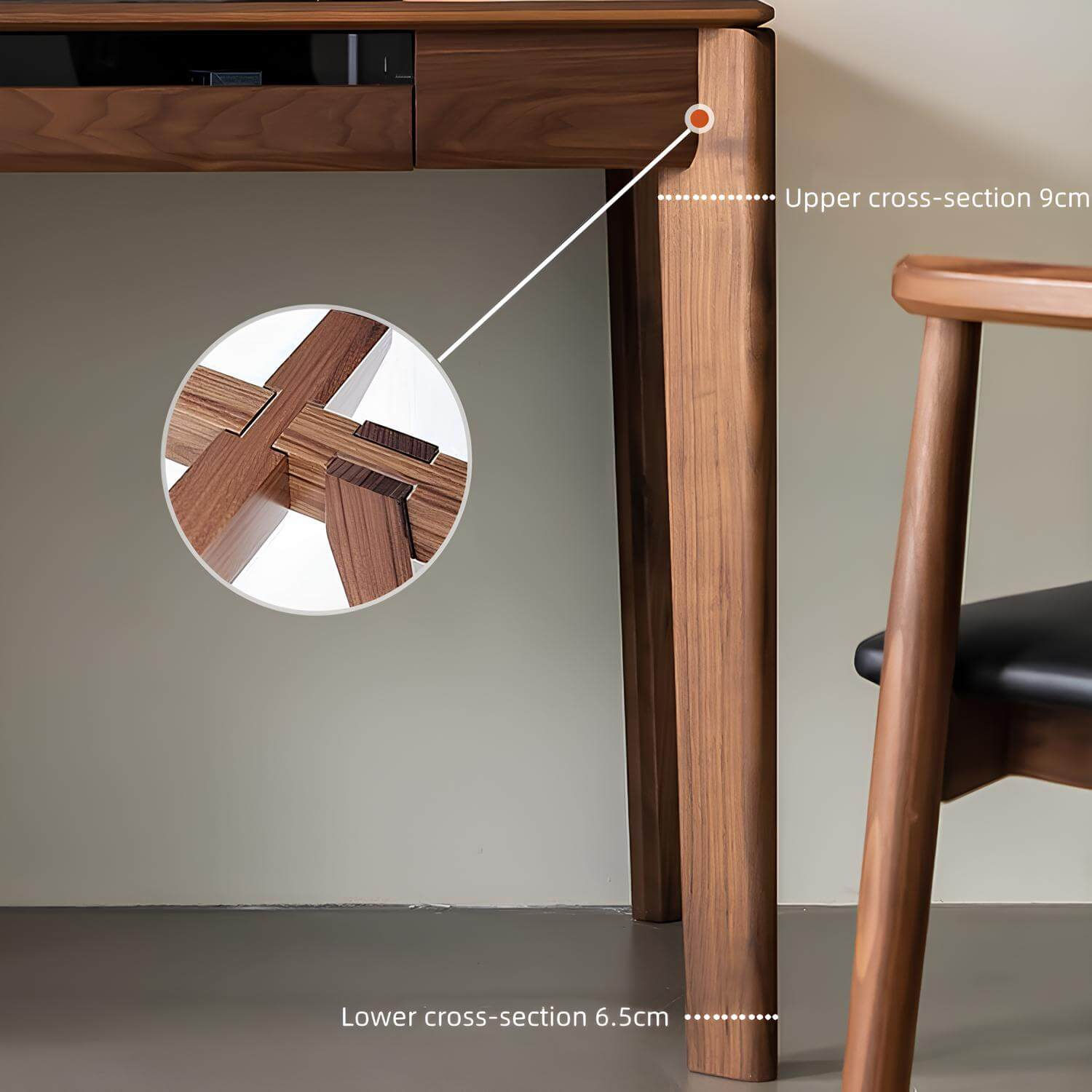Black Walnut Desk with Drawers | Wood Furniture