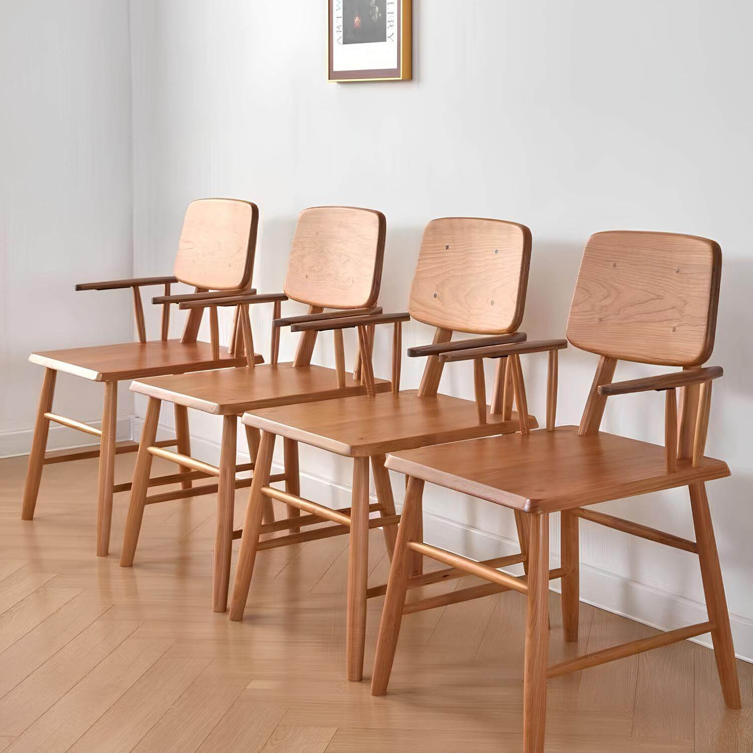 Cherry Wood Chair with Armrest | Wood Furniture