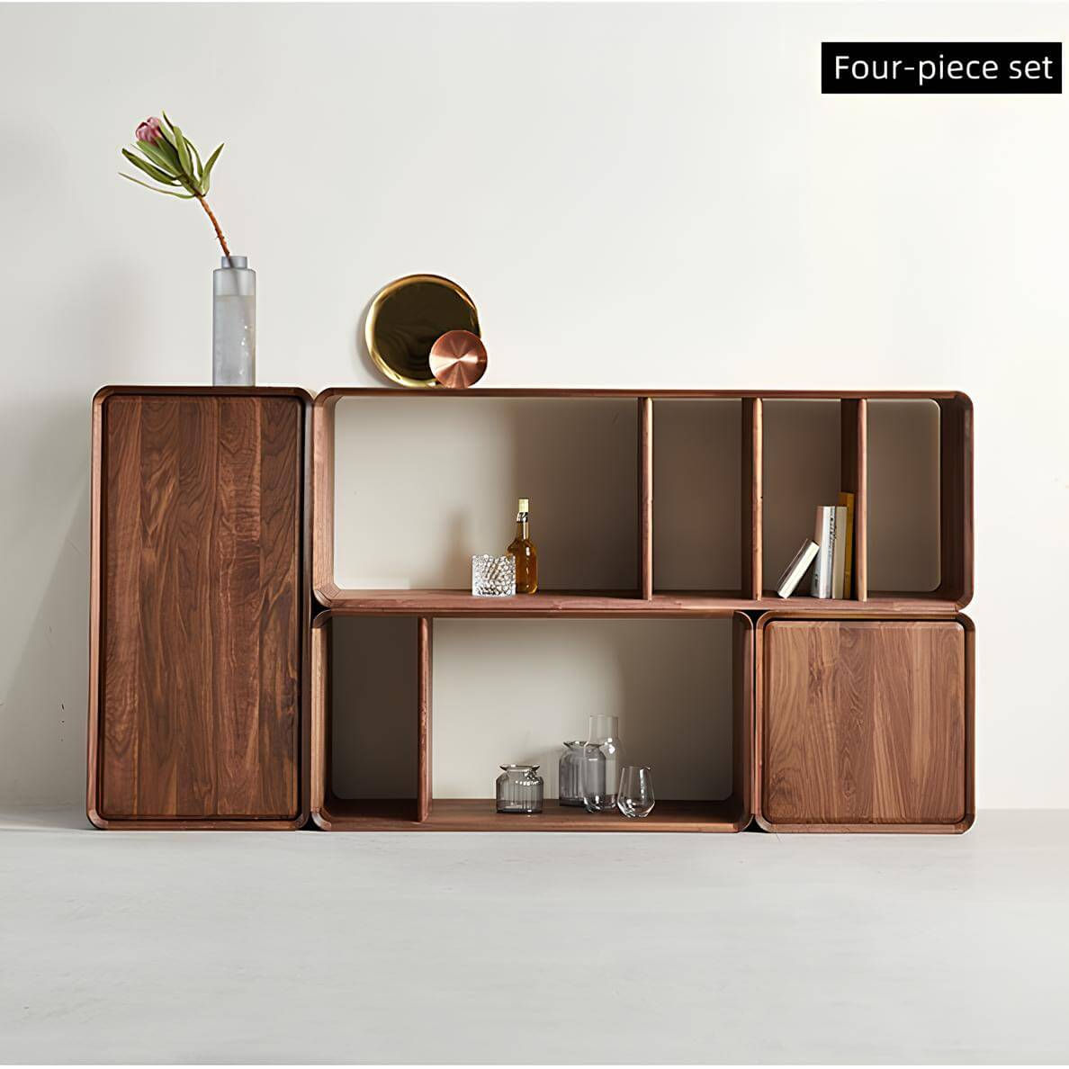 Black Walnut Bookshelf for Small Spaces | Wood Furniture