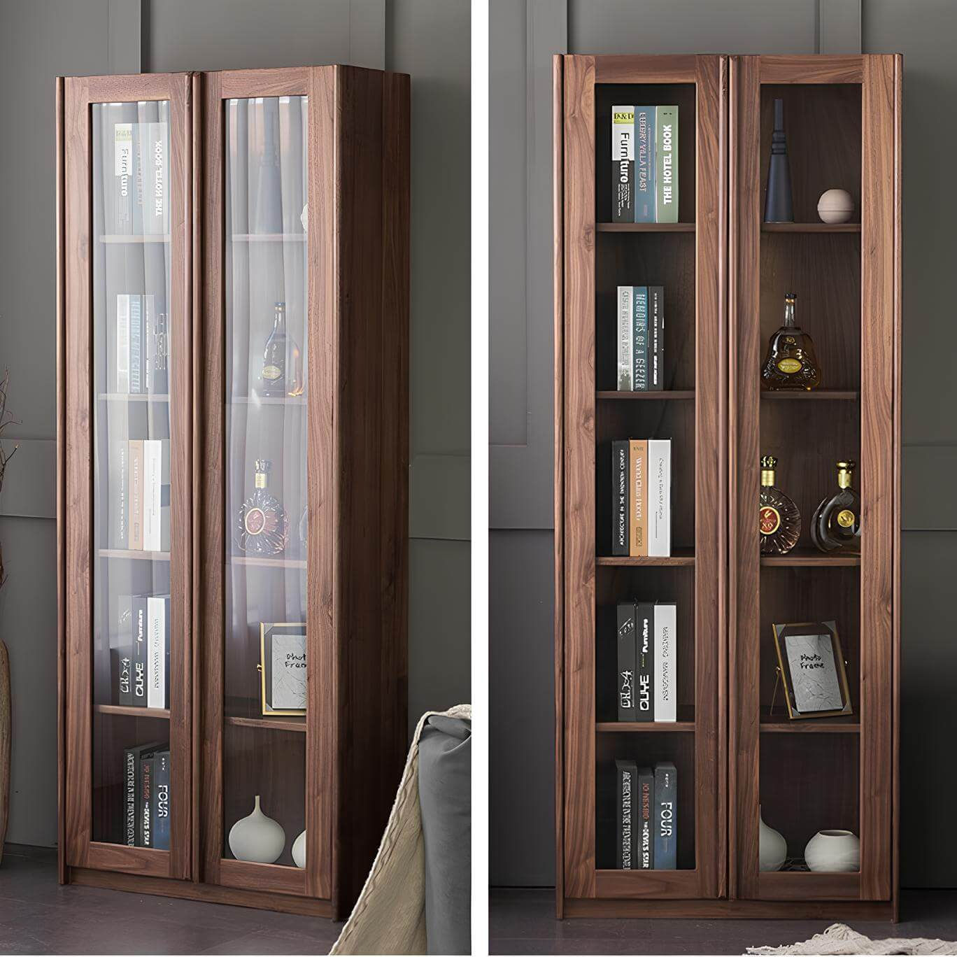 Black Walnut Wood Bookcase | Wood Furniture