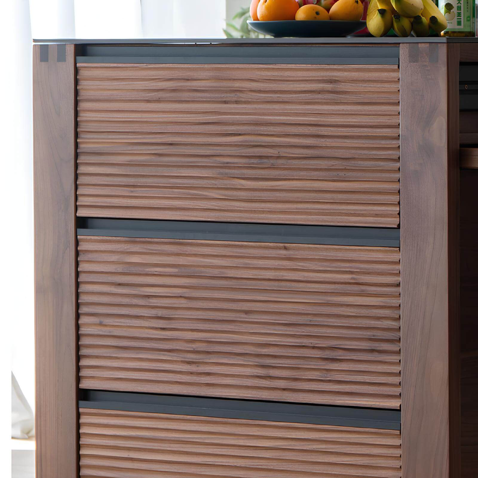 Black Walnut Kitchen Island Drawers