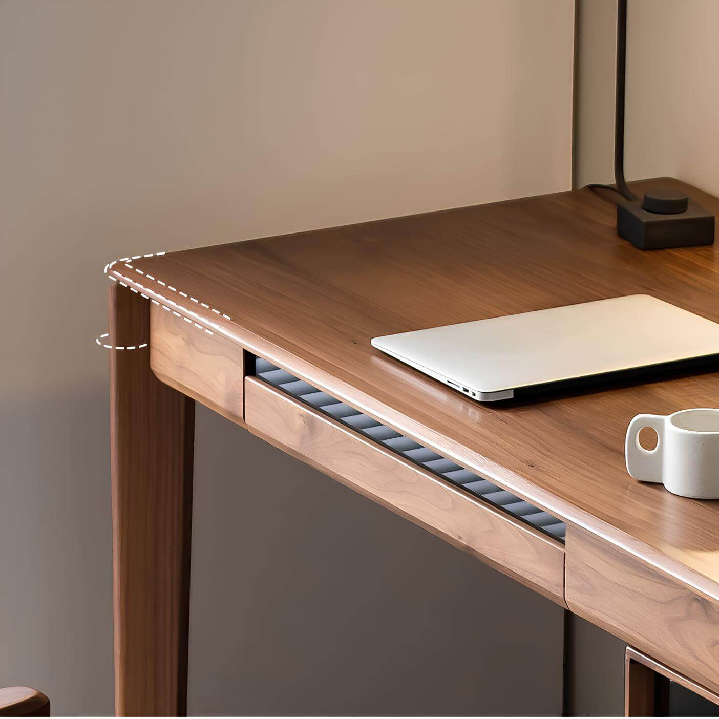 Black Walnut Desk with Drawers | Wood Furniture