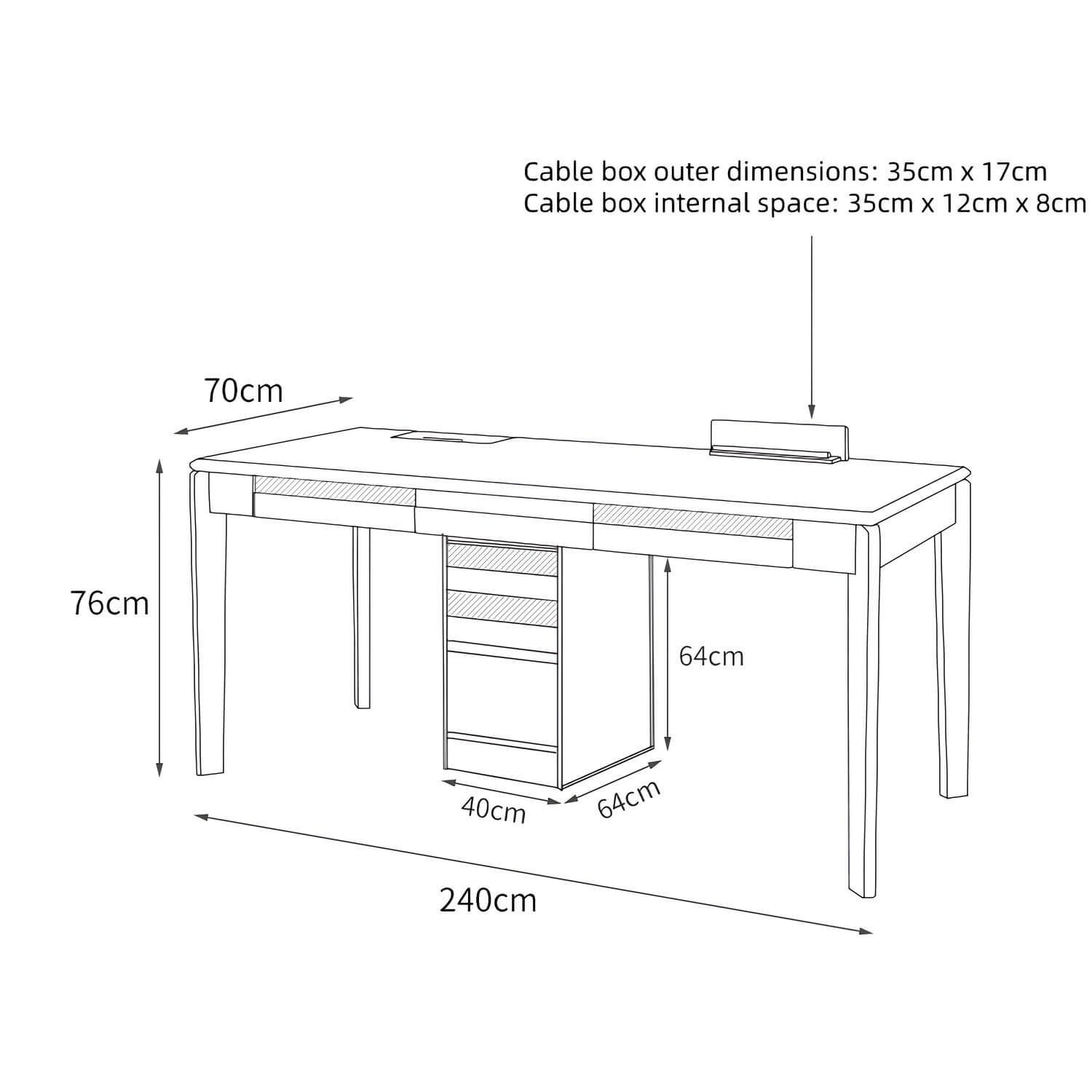 Black Walnut Desk with Drawers | Wood Furniture
