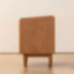 Black Walnut Bedside Table Side View