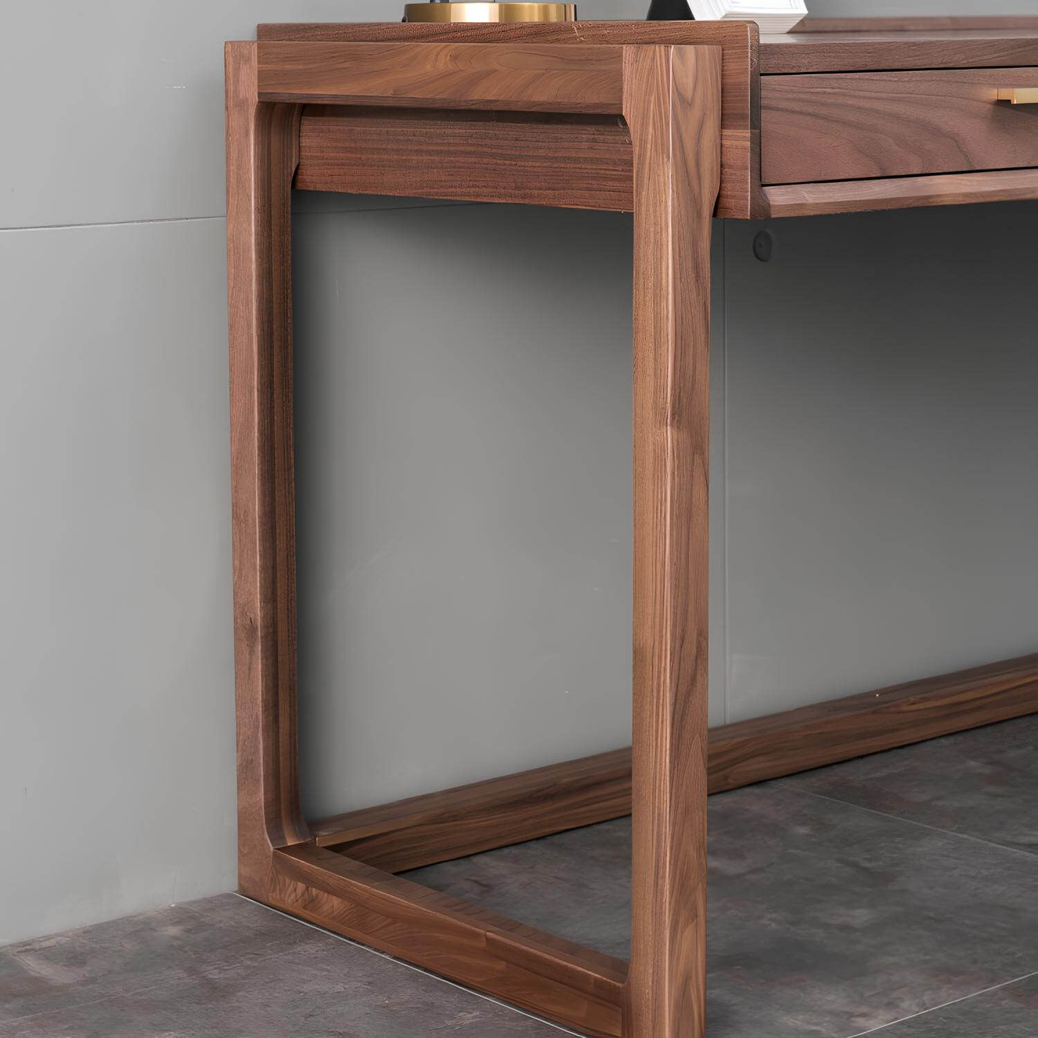 Walnut Desk with Drawers | Wood Furniture