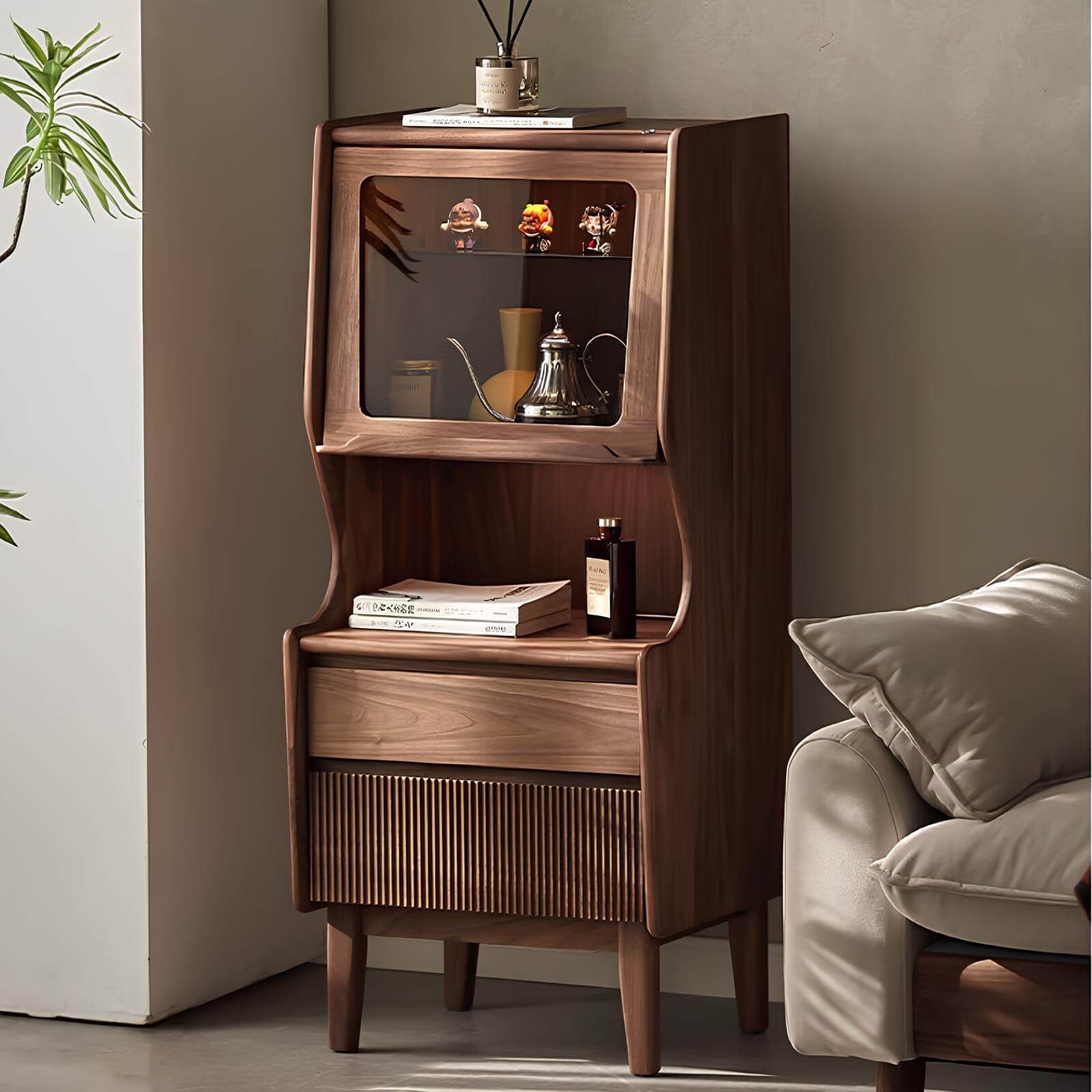 Black Walnut Side Cabinet in the Room