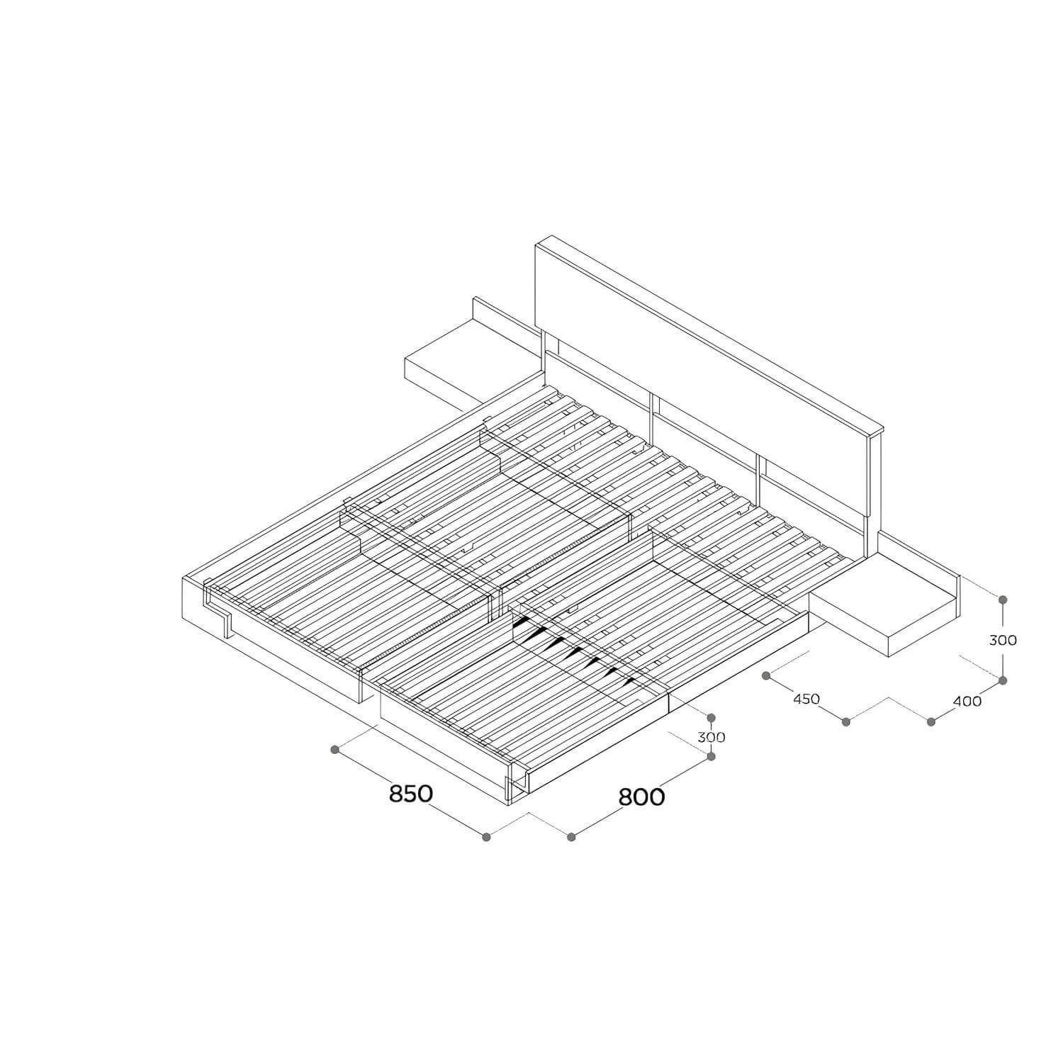 Black Walnut Bed | Wood Furniture