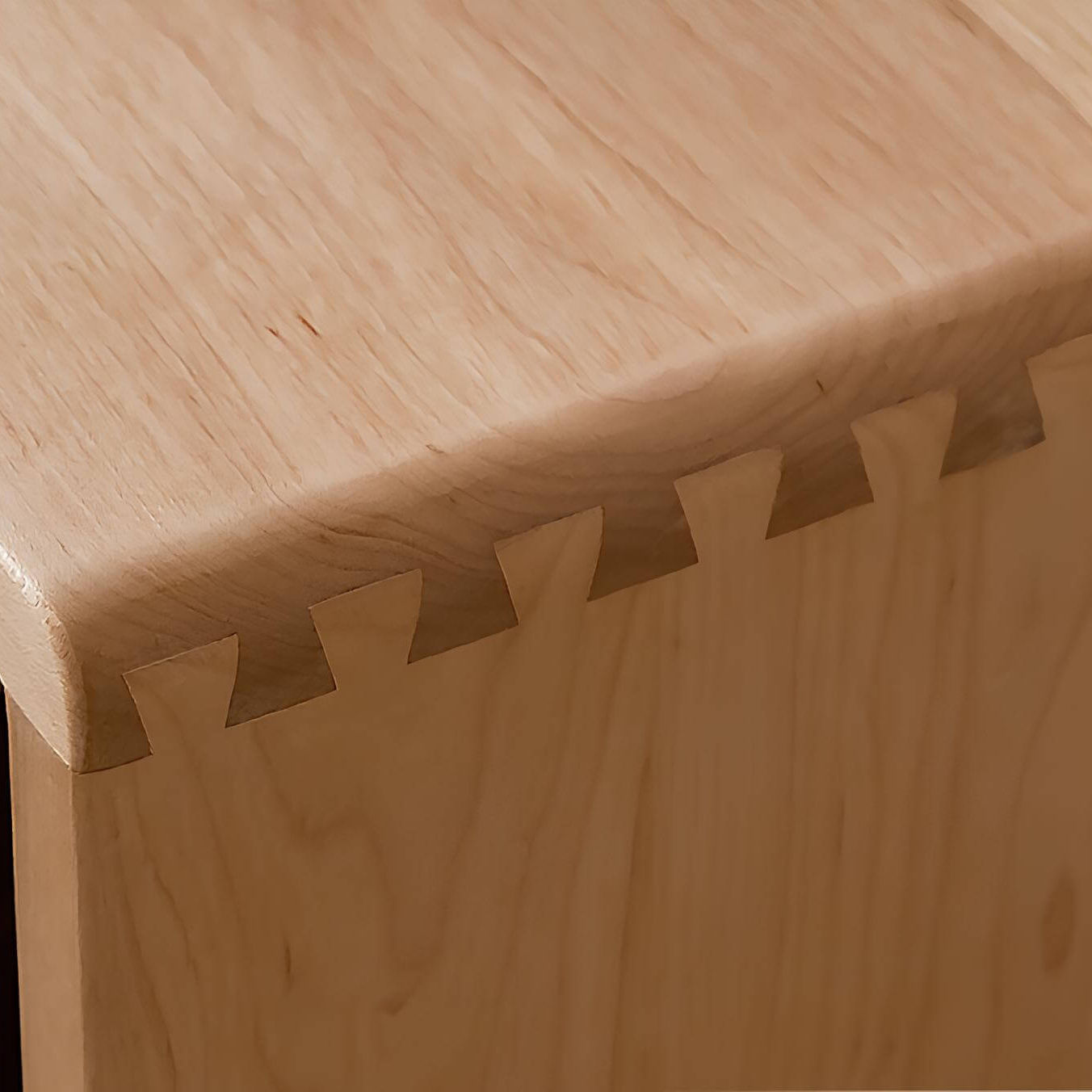 Black Walnut Maple Spliced Bedside Table | Wood Furniture