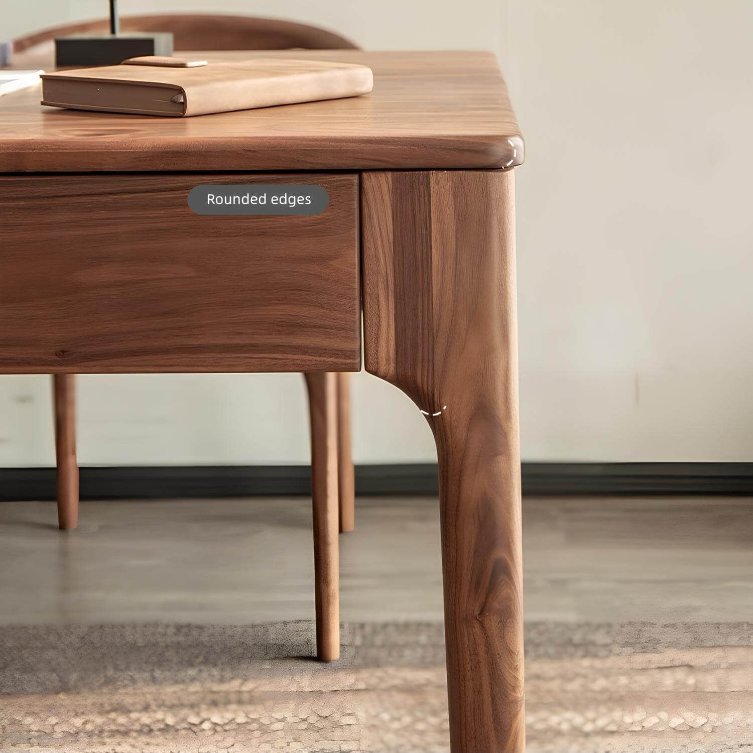 Black Walnut Desk with Drawers | Wood Furniture