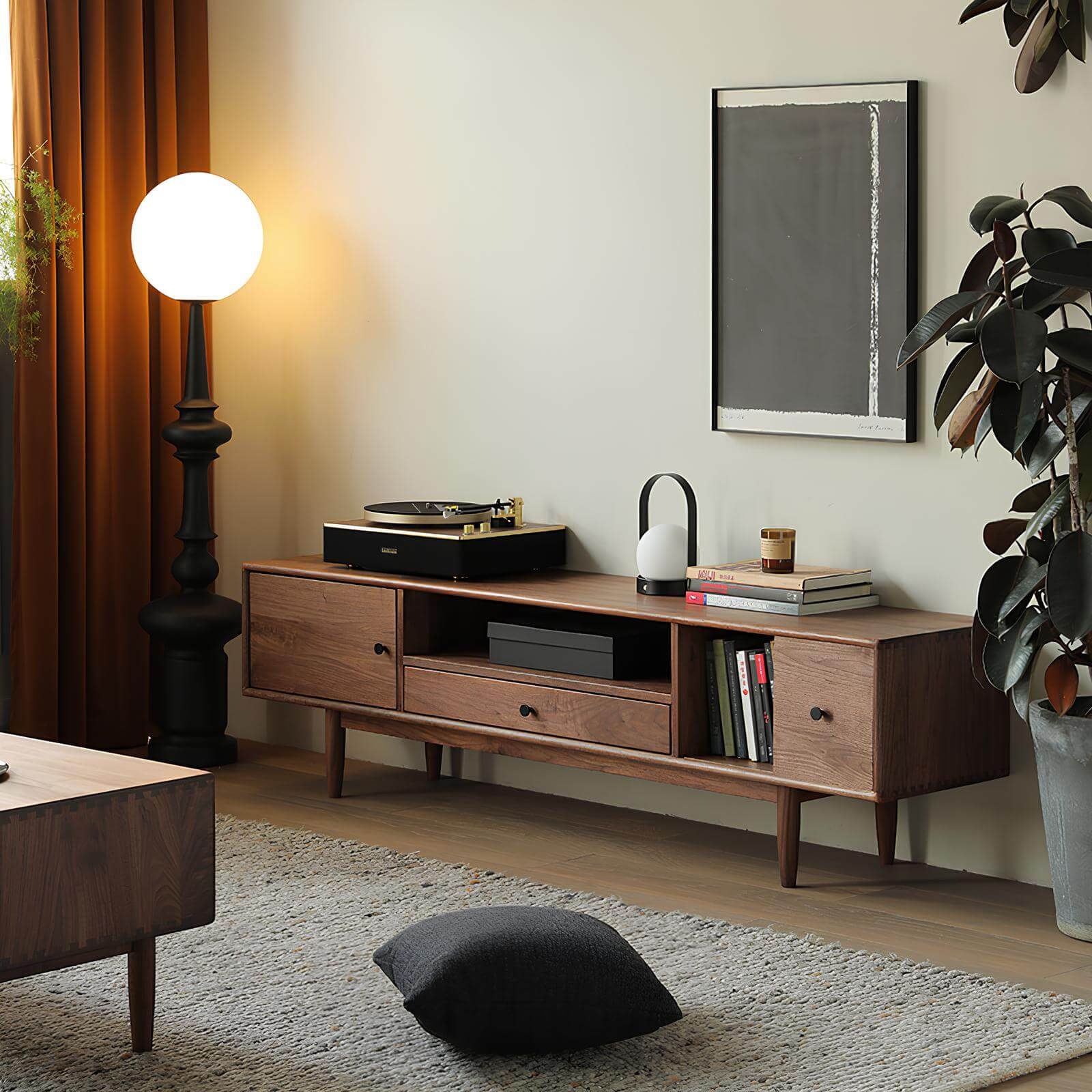 Black Walnut TV Stand | Wood Furniture