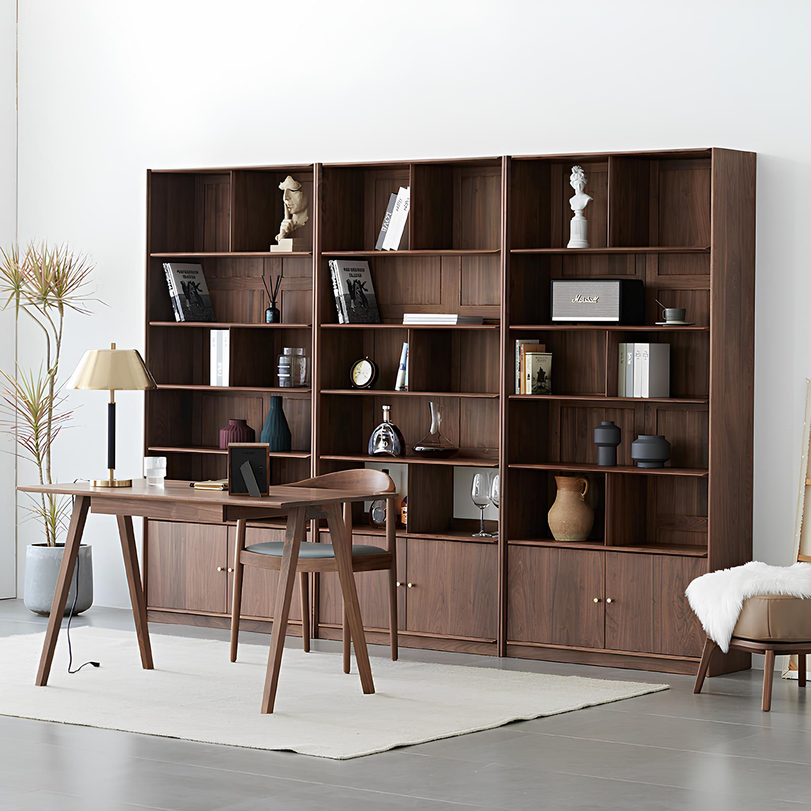 Walnut Bookshelf in the Room