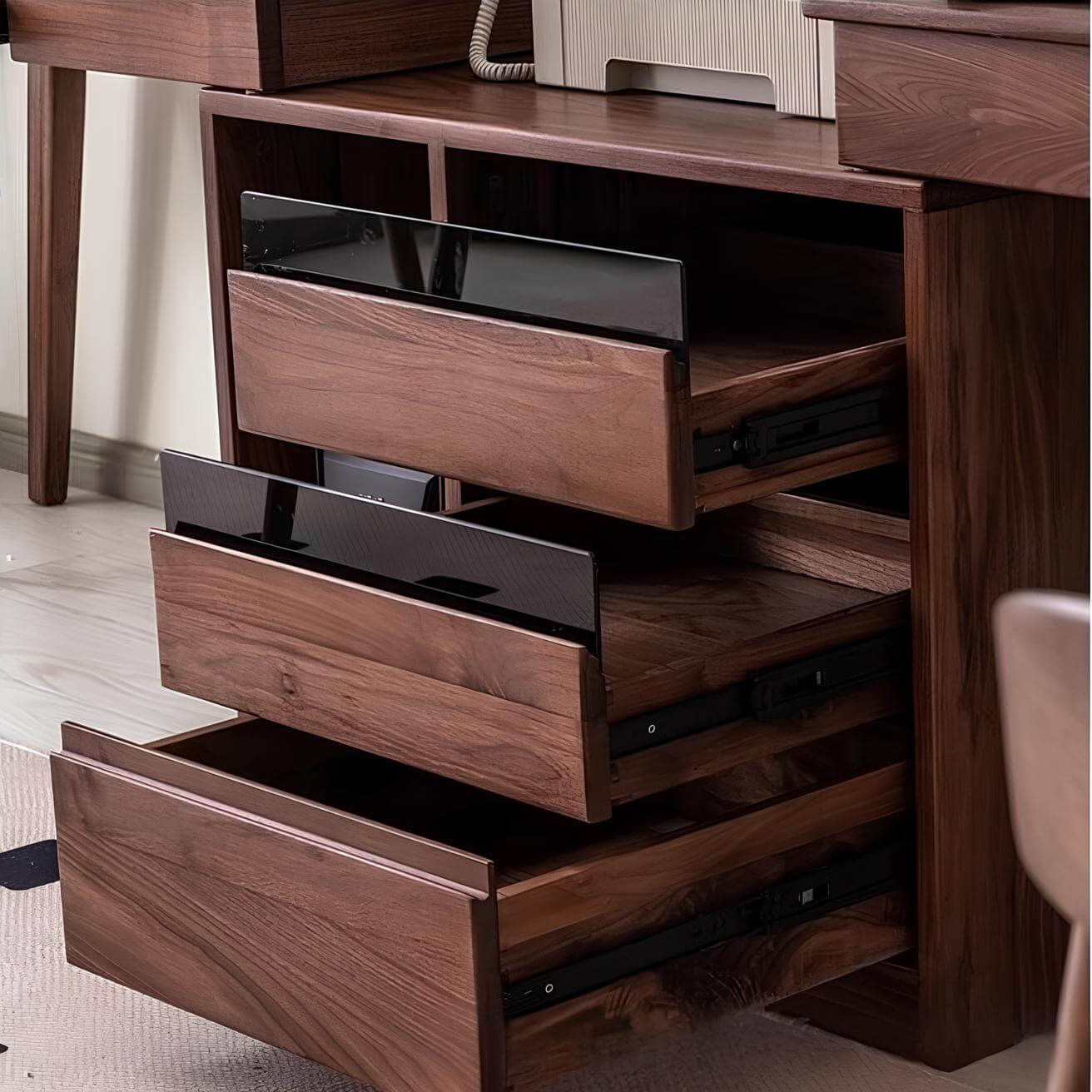 Extendable Walnut Desk | Wood Furniture