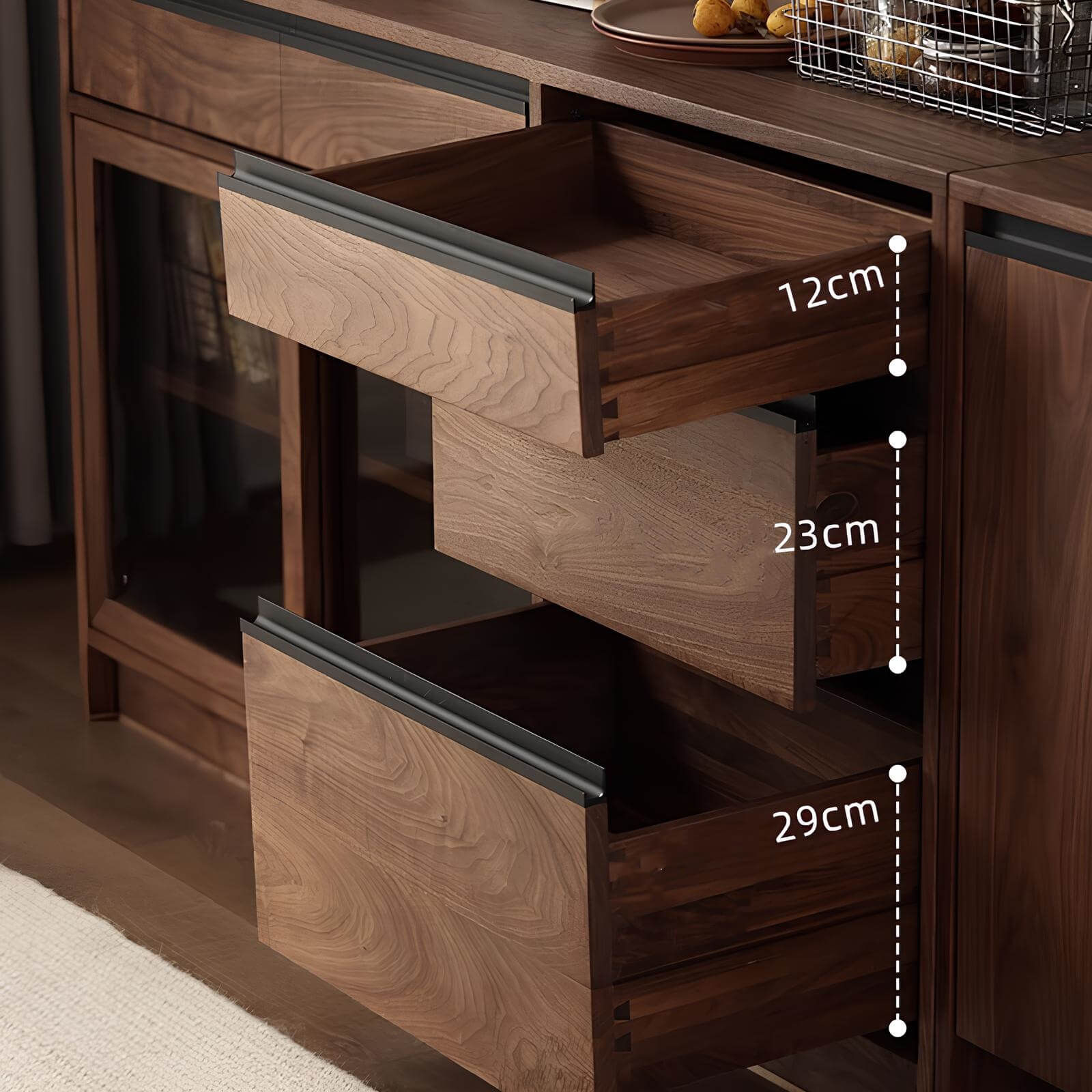 Wood Cabinet in the Dining Room Drawer Height