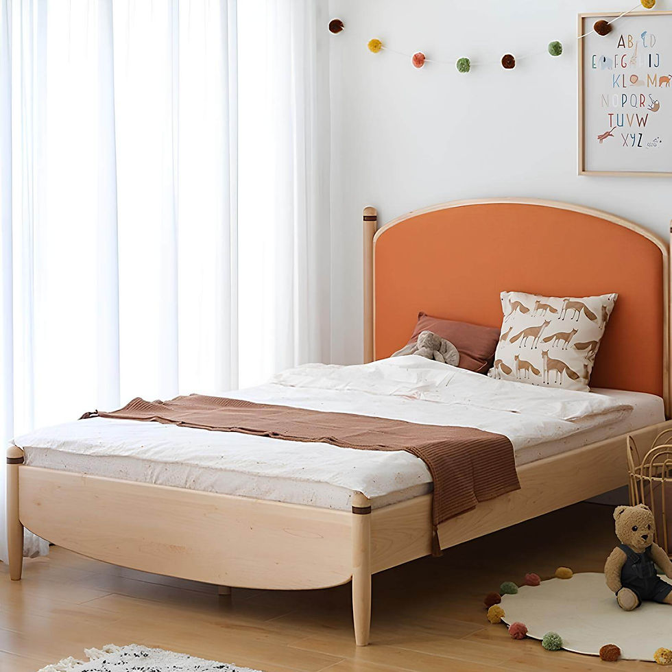 Thumbnail: Cherry Wood Children's Bed Front View