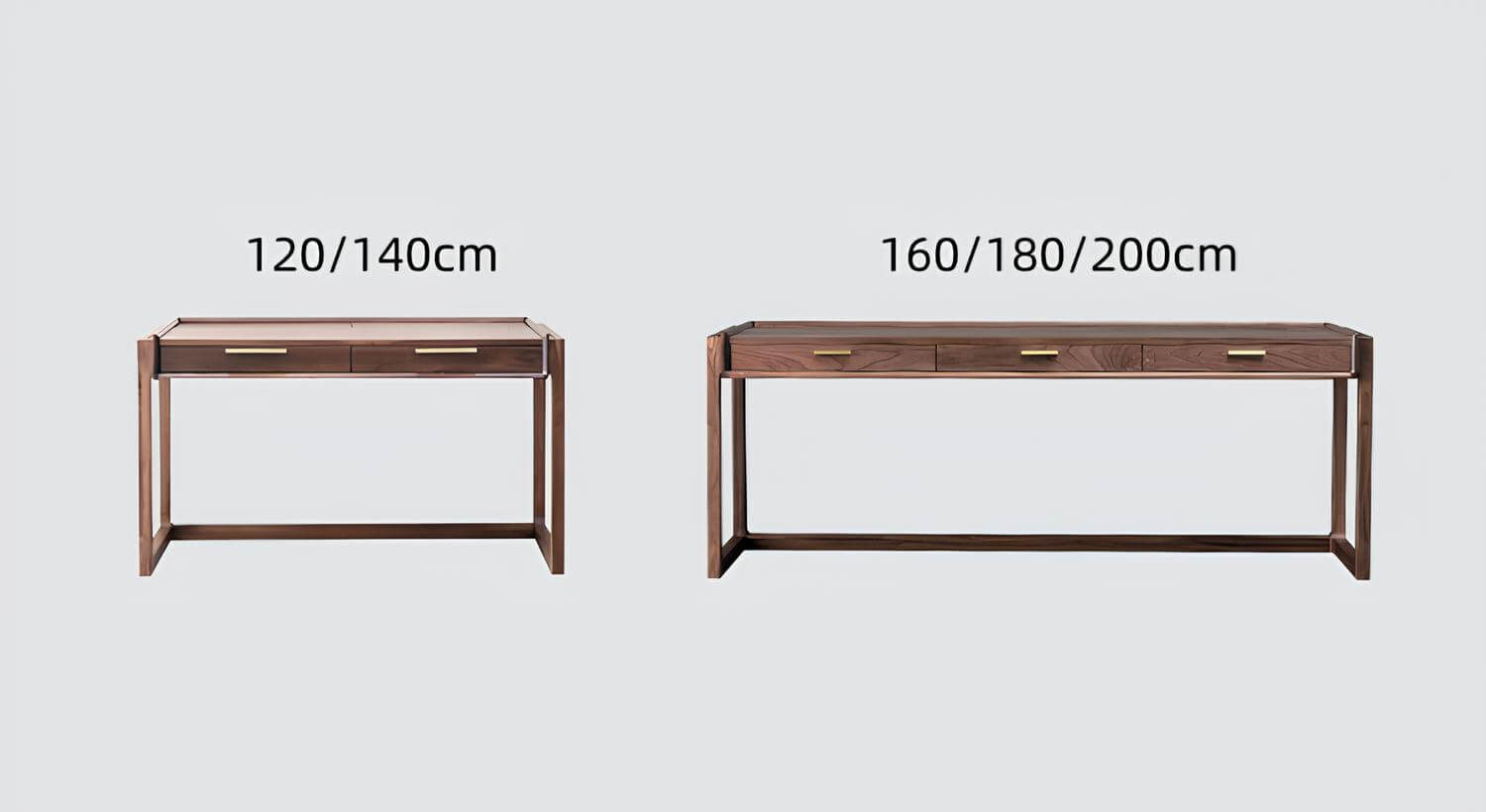 Walnut Desk with Drawers | Wood Furniture