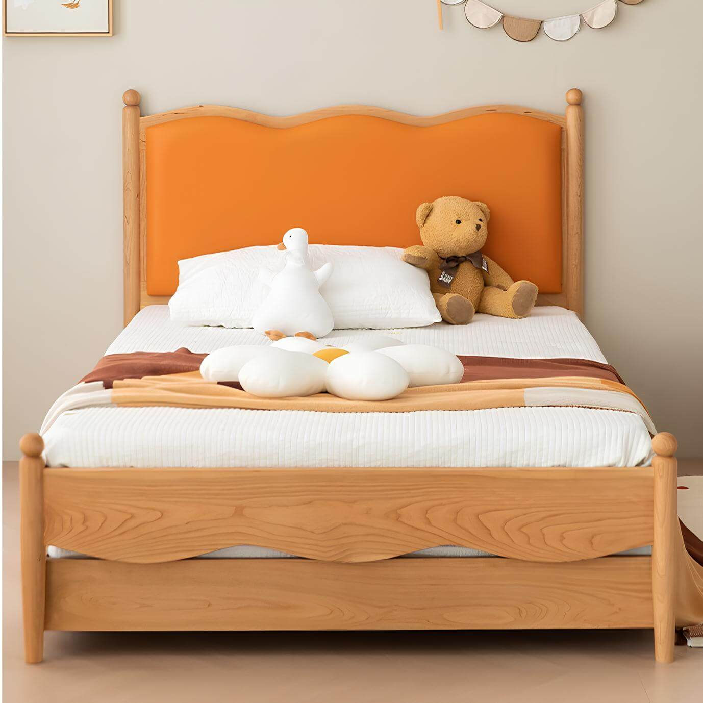 Cherry Wood Drag Bed | Wood Furniture
