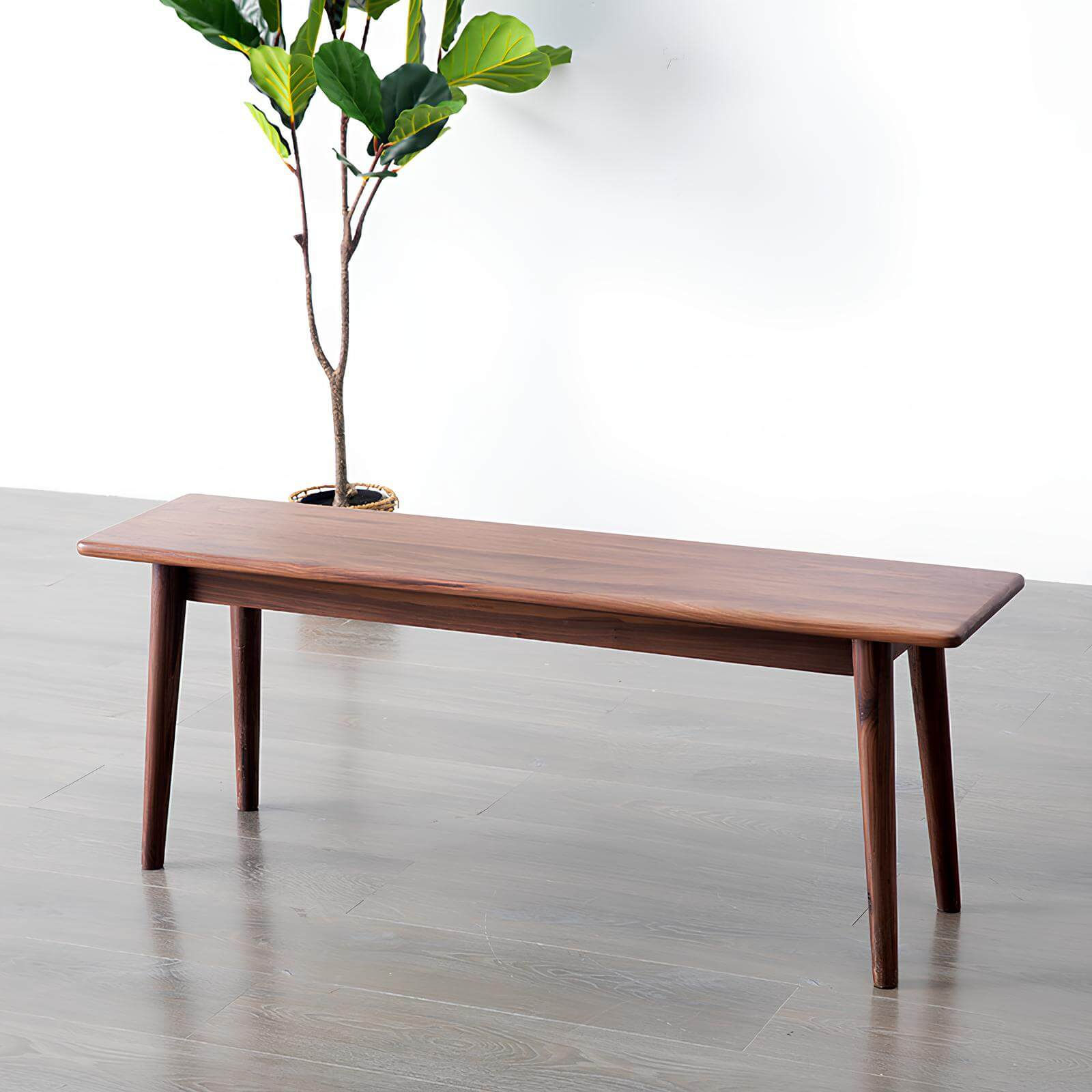 Walnut Bench Front View