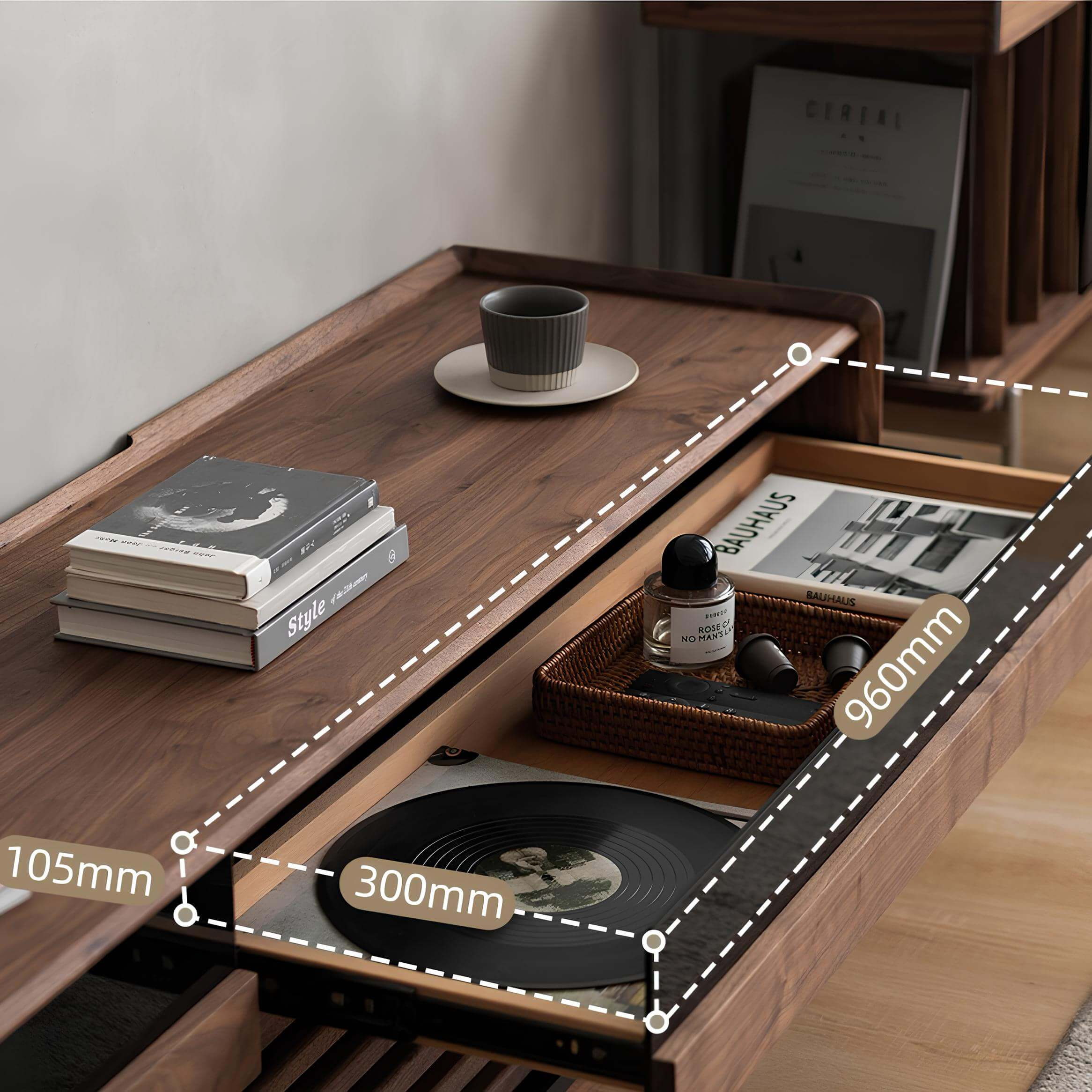 Black Walnut TV Stand | Wood Furniture