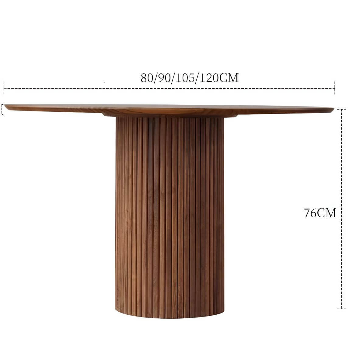 Round Walnut Dining Table | Wood Furniture